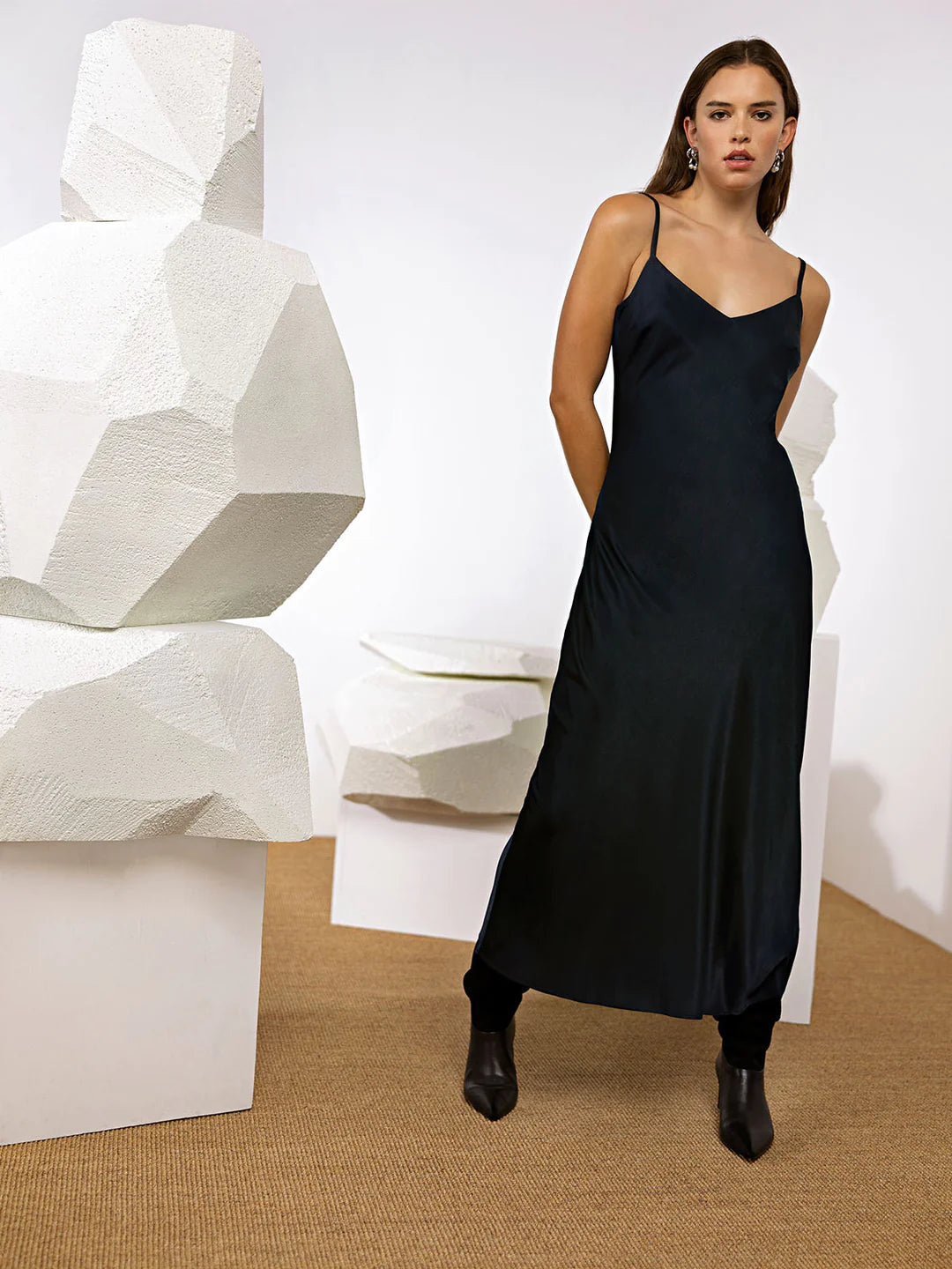 knee length dresses for ladies Midi Slip Dress main image 1