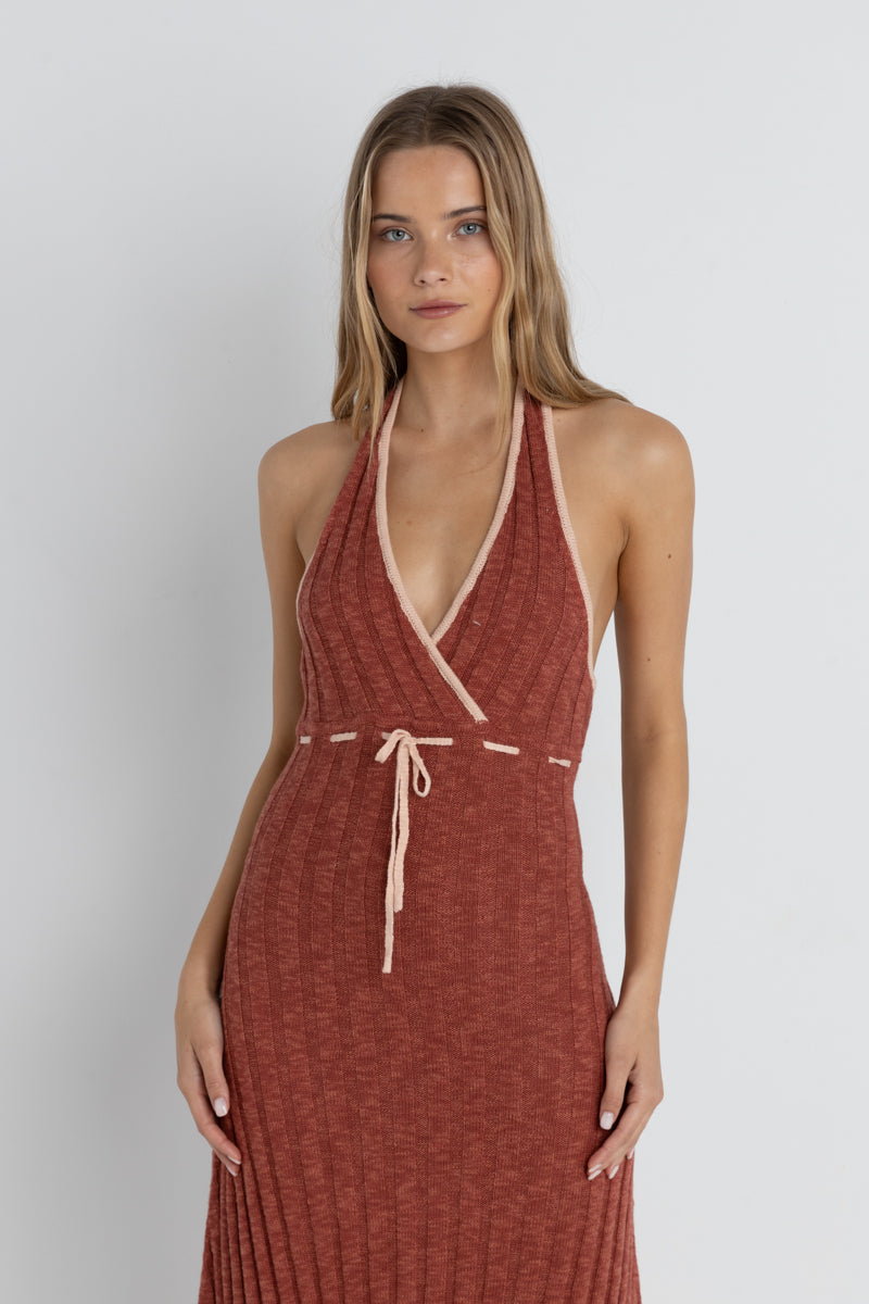 Empire Halter Midi Dress Skylar & Skyler Empire Halter Midi Dress Skylar & Skyler