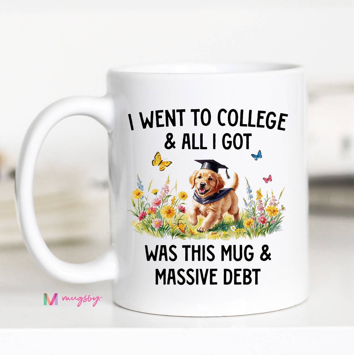 I Went To College Coffee Mug, Funny Graduation Mug