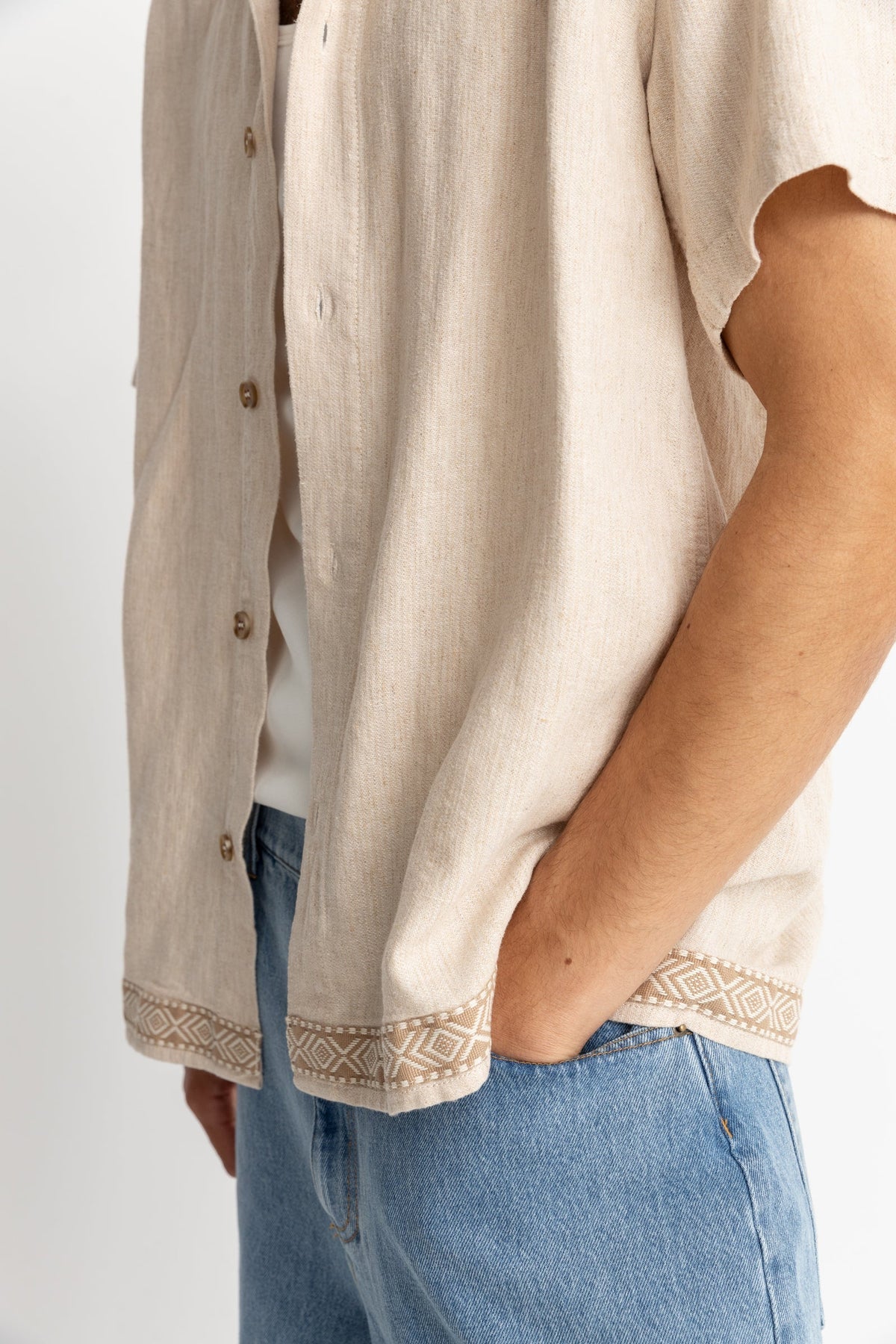 Trim SS Button Up shirt