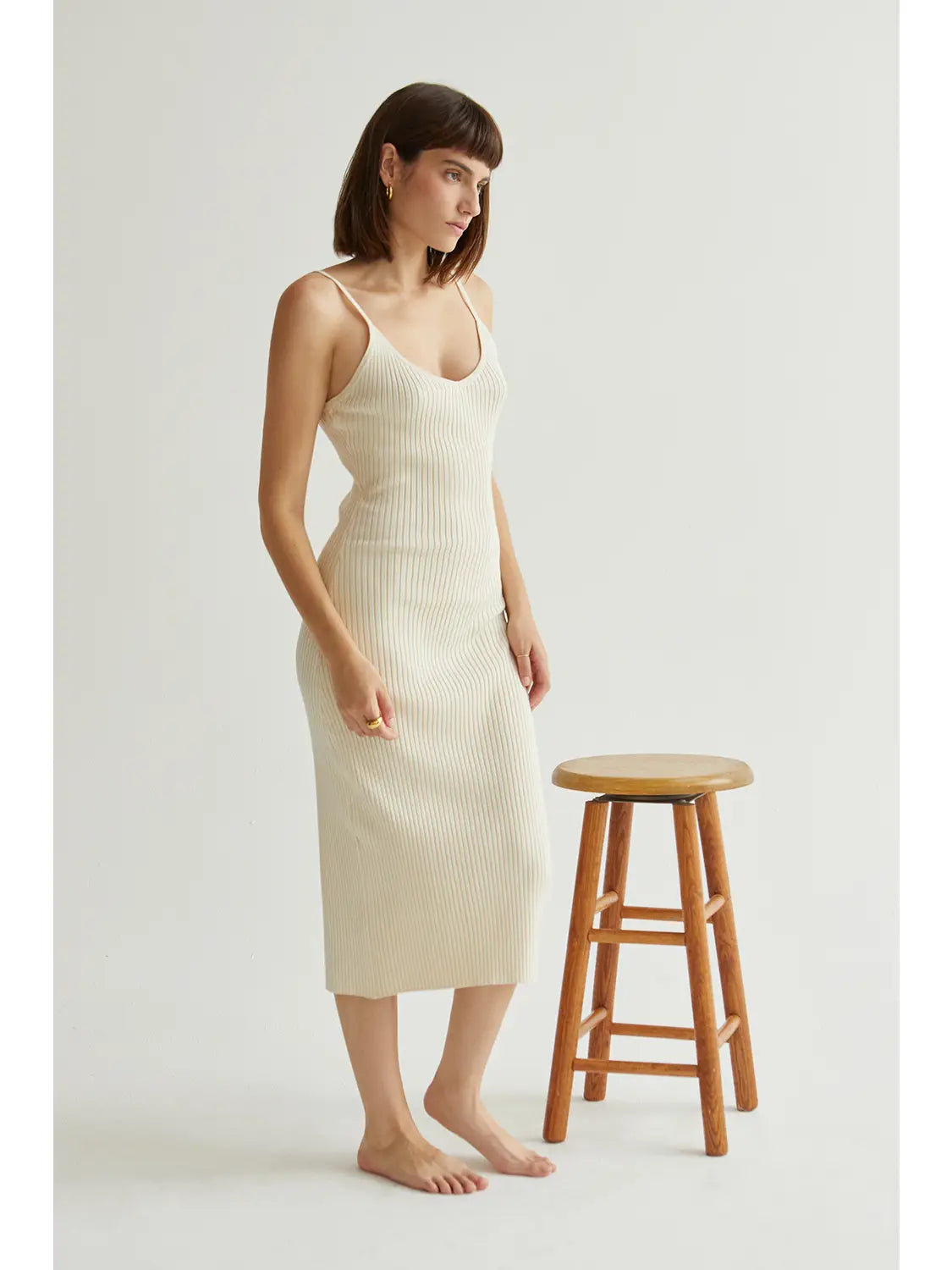 Avery Ribbed Tank Midi Dress