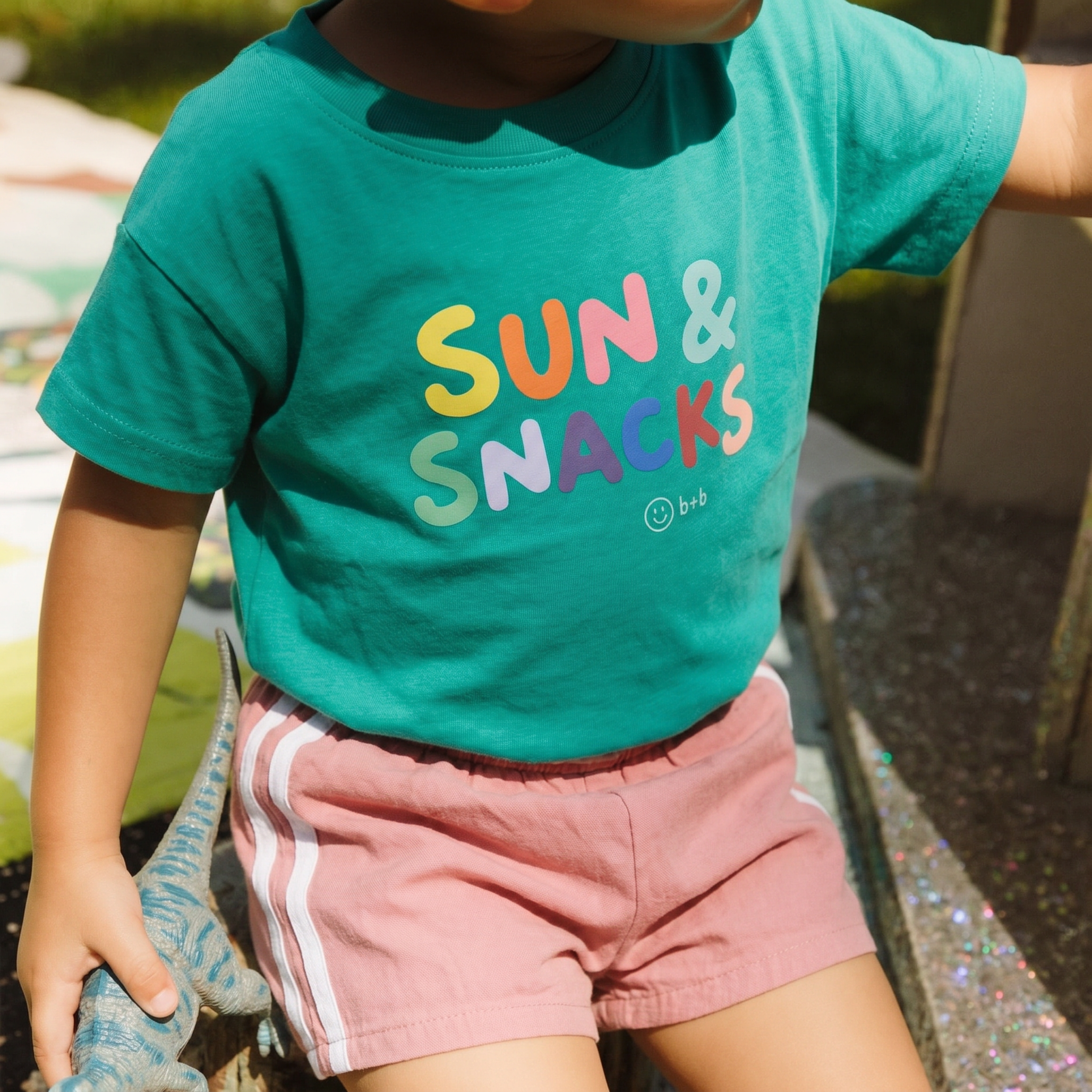 Pink, Red + Blue Kids Racer Shorts (100% Cotton)