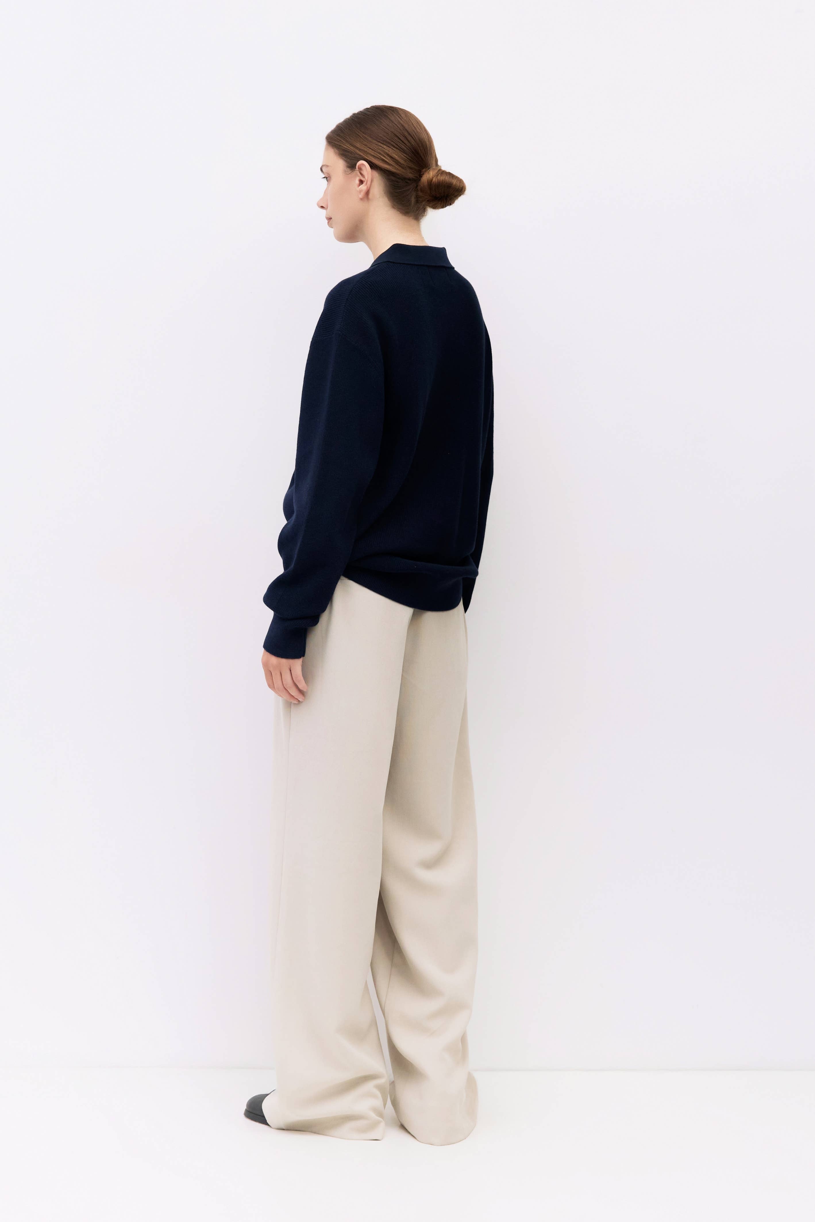 The Damien Sweater | Knit Polo Sweater Top