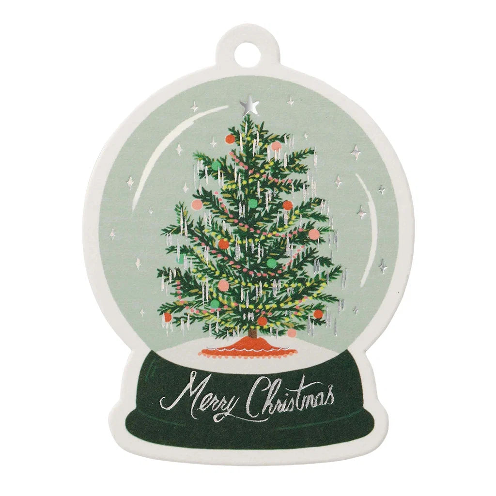 Snow Globe Gift Tags, set of 8