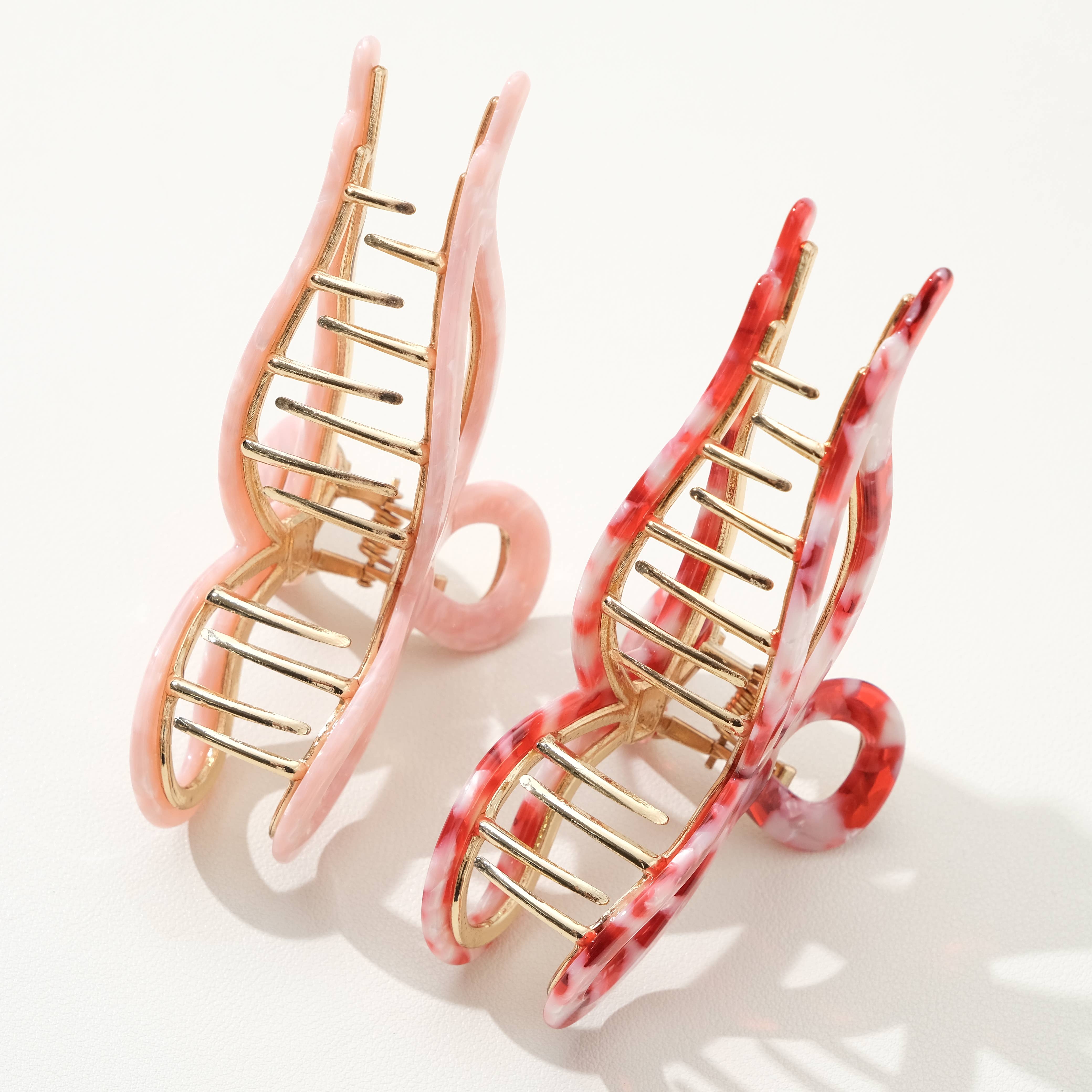 Large Ribbon Metal Bow Claw Clip