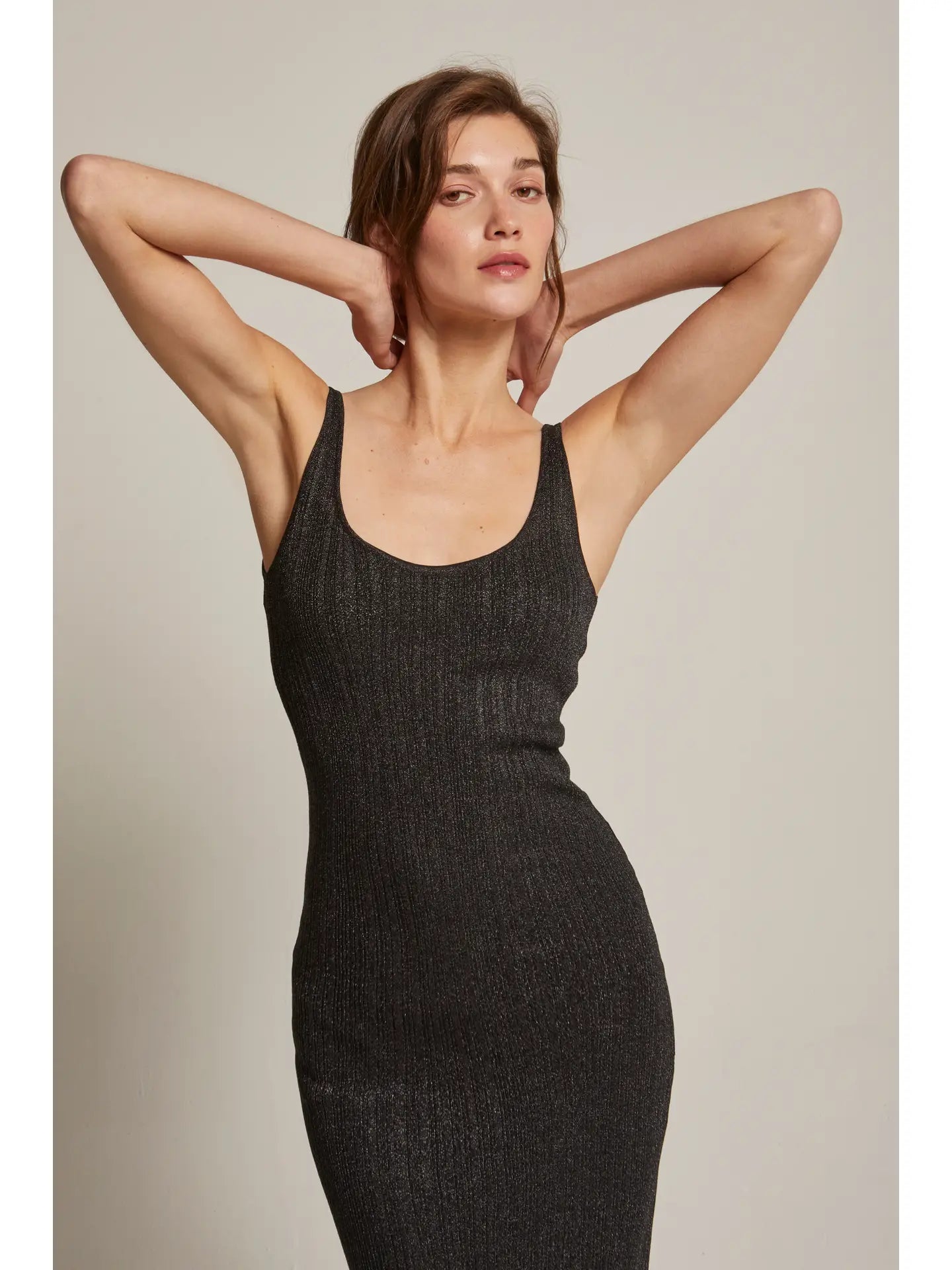 Emberly semi sheer ribbed maxi dress