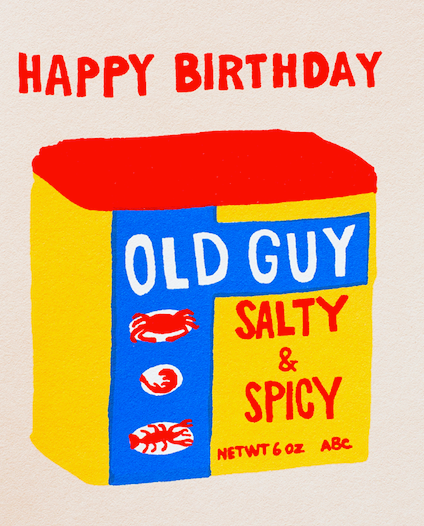 OLD GUY BIRTHDAY GREETING CARD