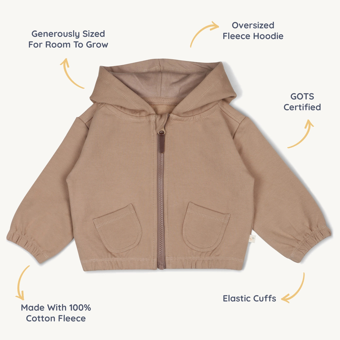 Organic Fleece Hooded Jacket