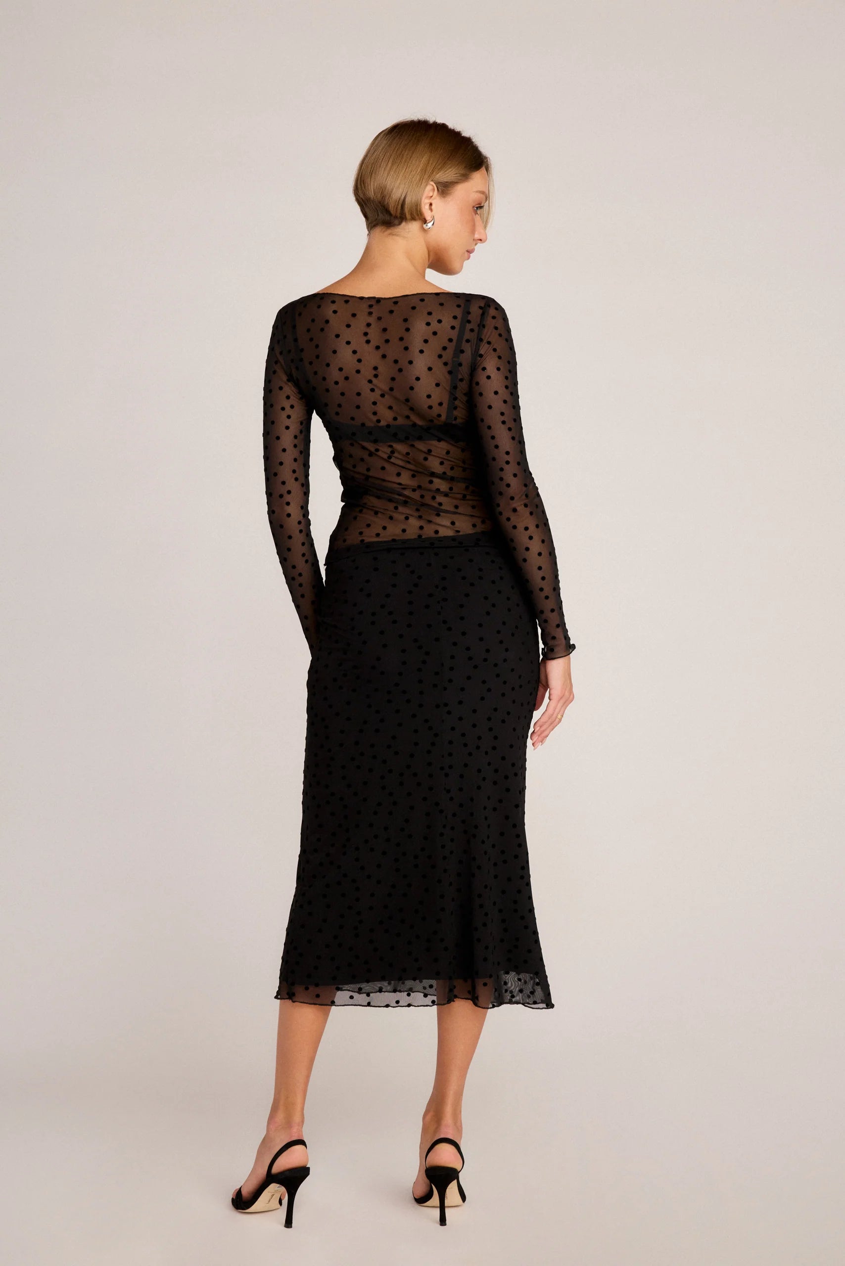 Emma Midi Skirt, polka dot