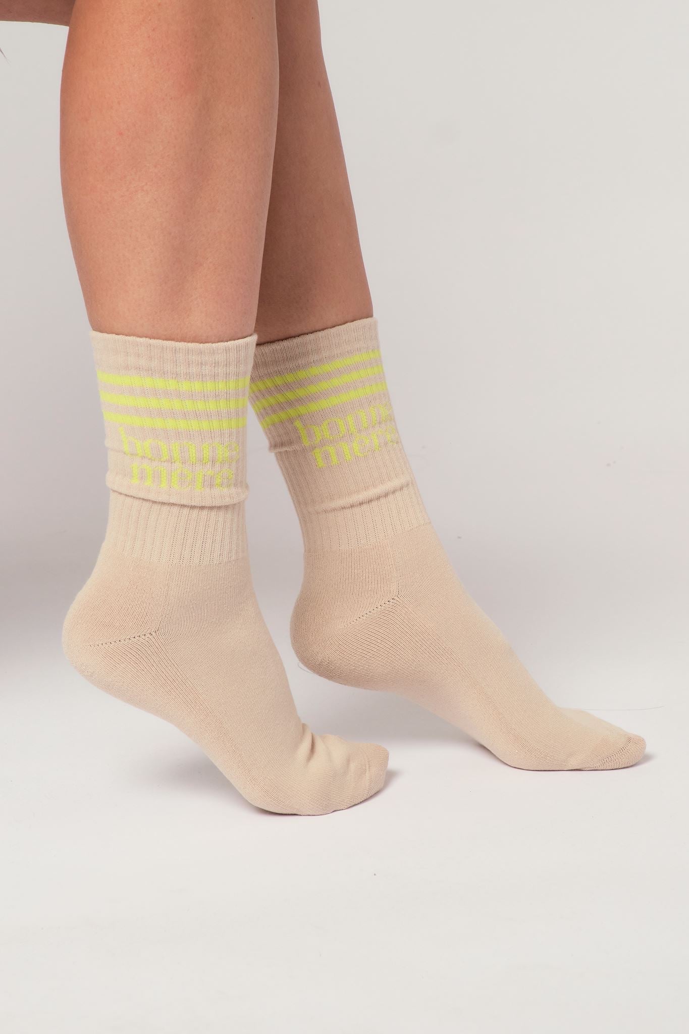Vintage striped crew socks