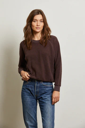 Ziggy, inside out cotton fleece shrunken crew