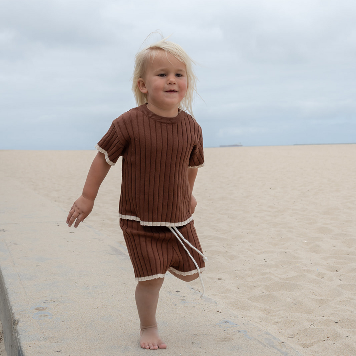 Ribbed knit set