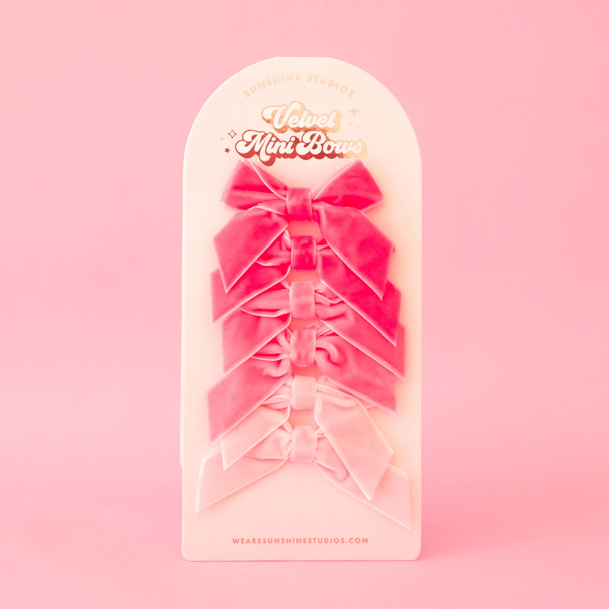 Velvet Mini twist Bows | Pink