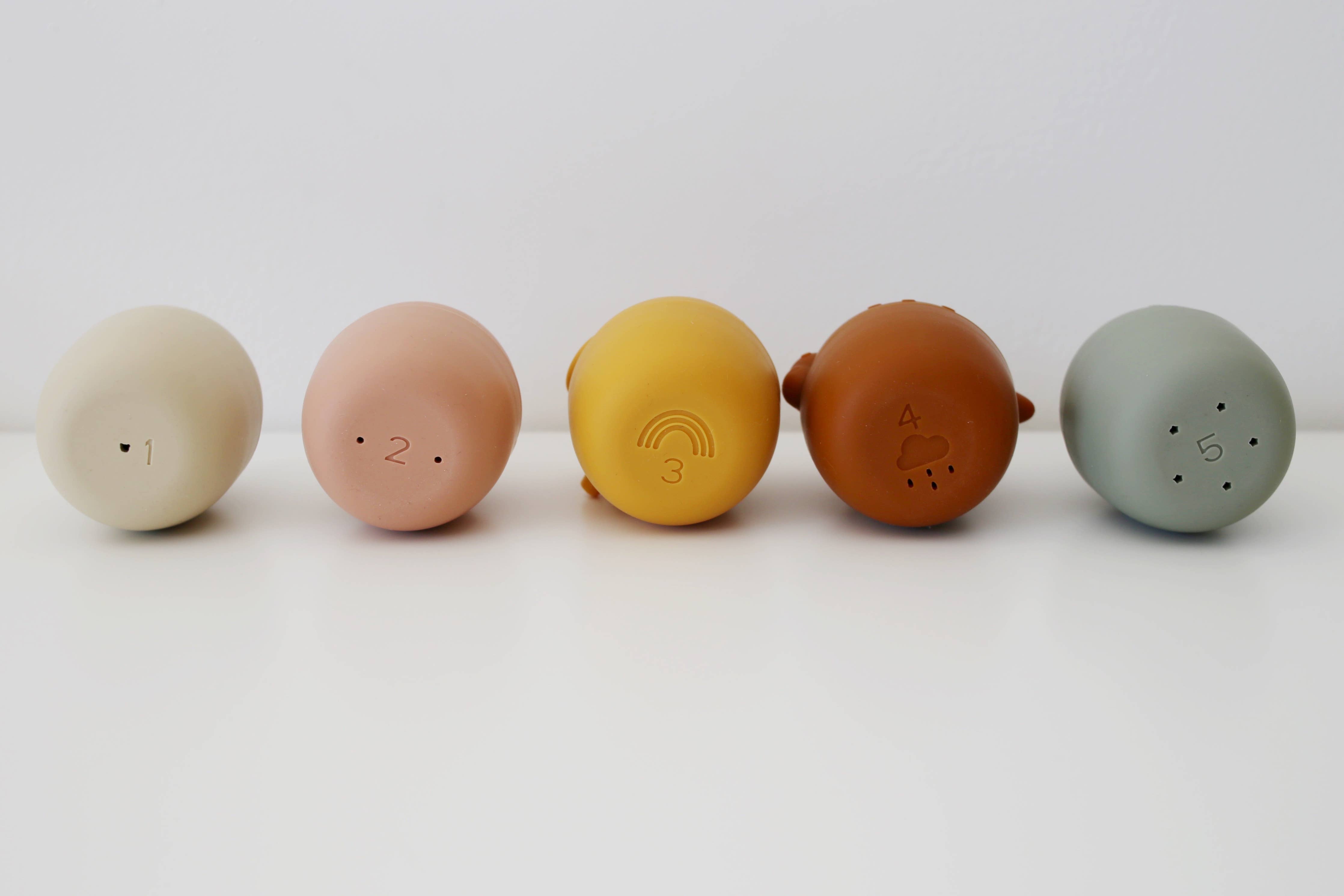 Animal Mold Free Silicone Bath Toy Set 