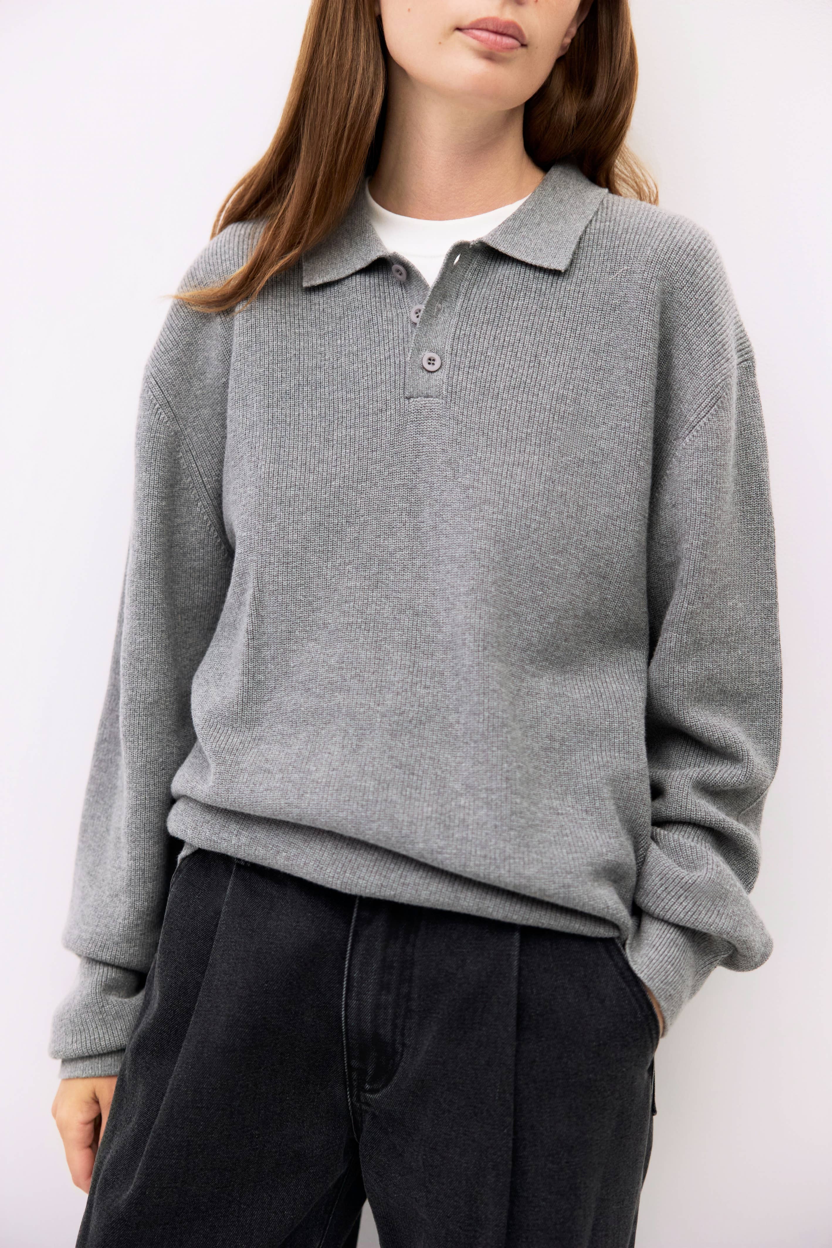 The Damien Sweater | Knit Polo Sweater Top