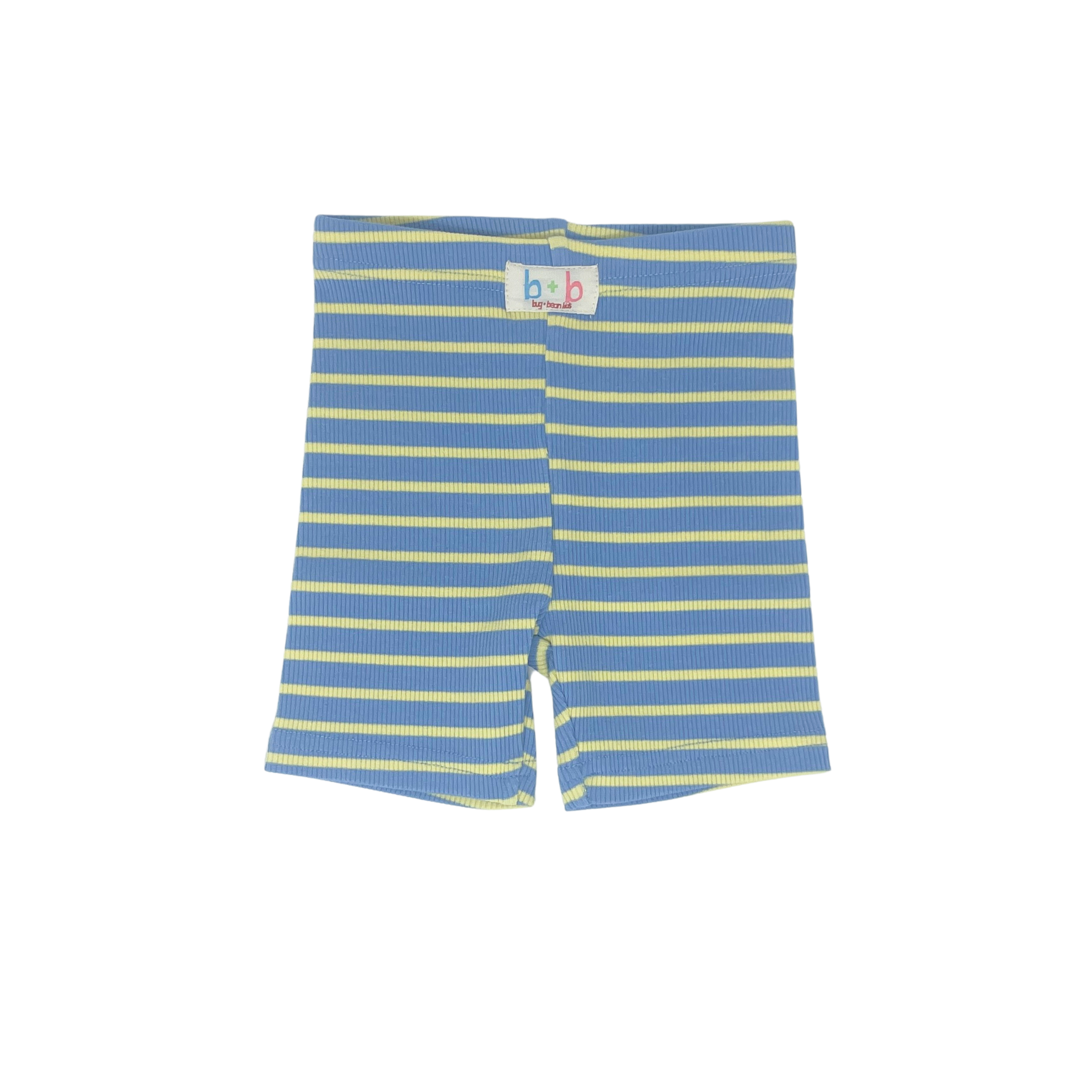 Striped Ribbed Organic Cotton Bike Shorts