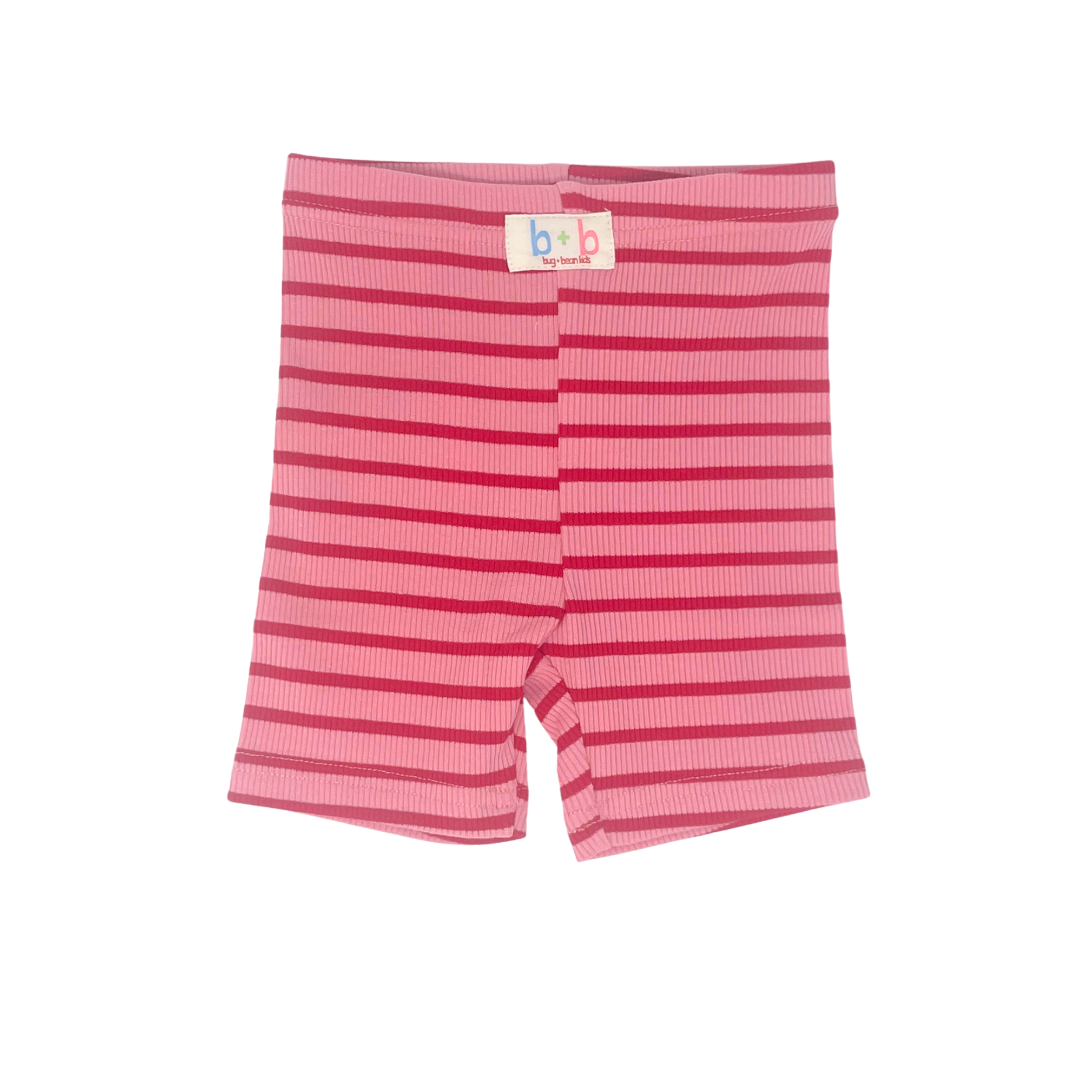 Striped Ribbed Organic Cotton Bike Shorts