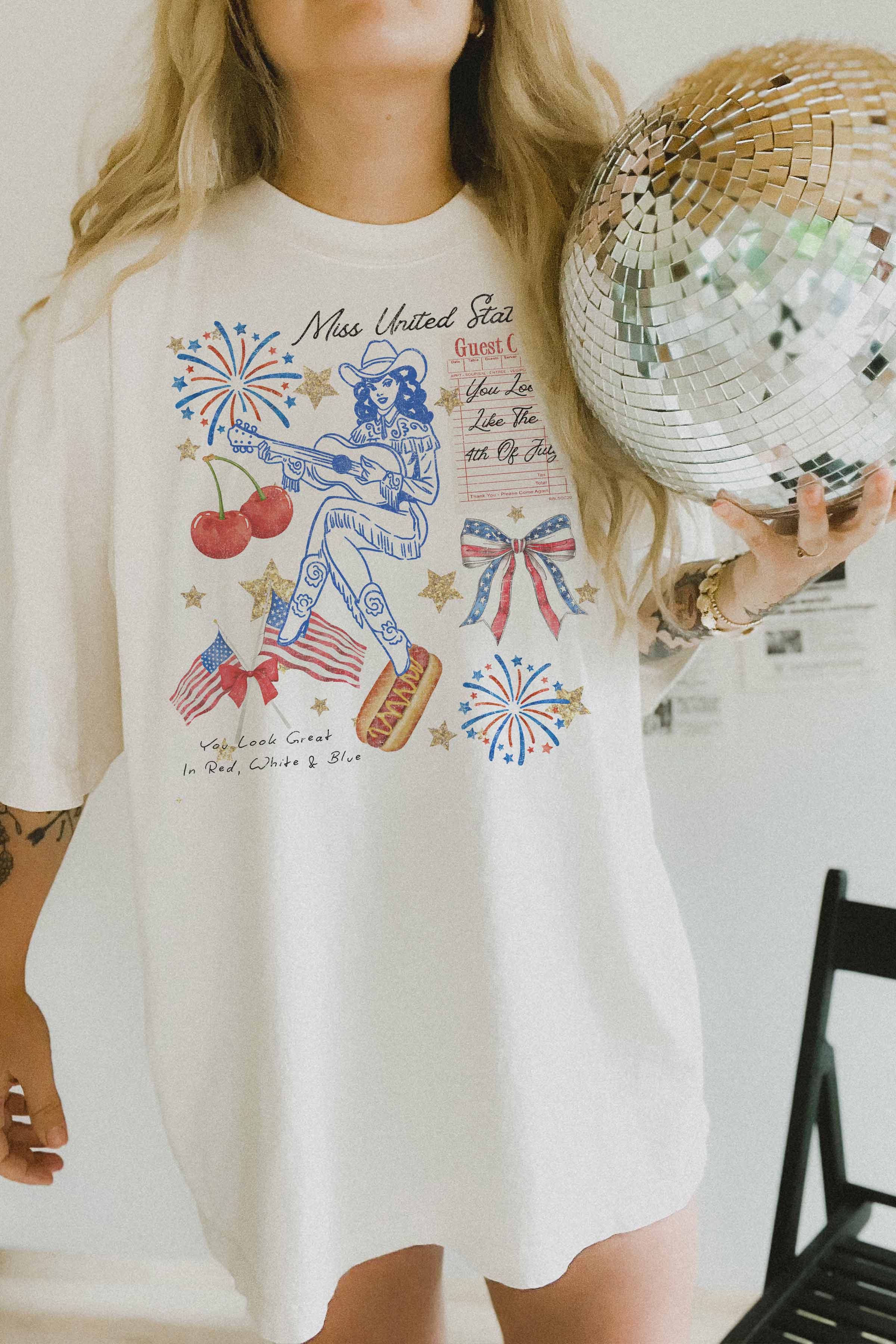 Miss United States graphic tee