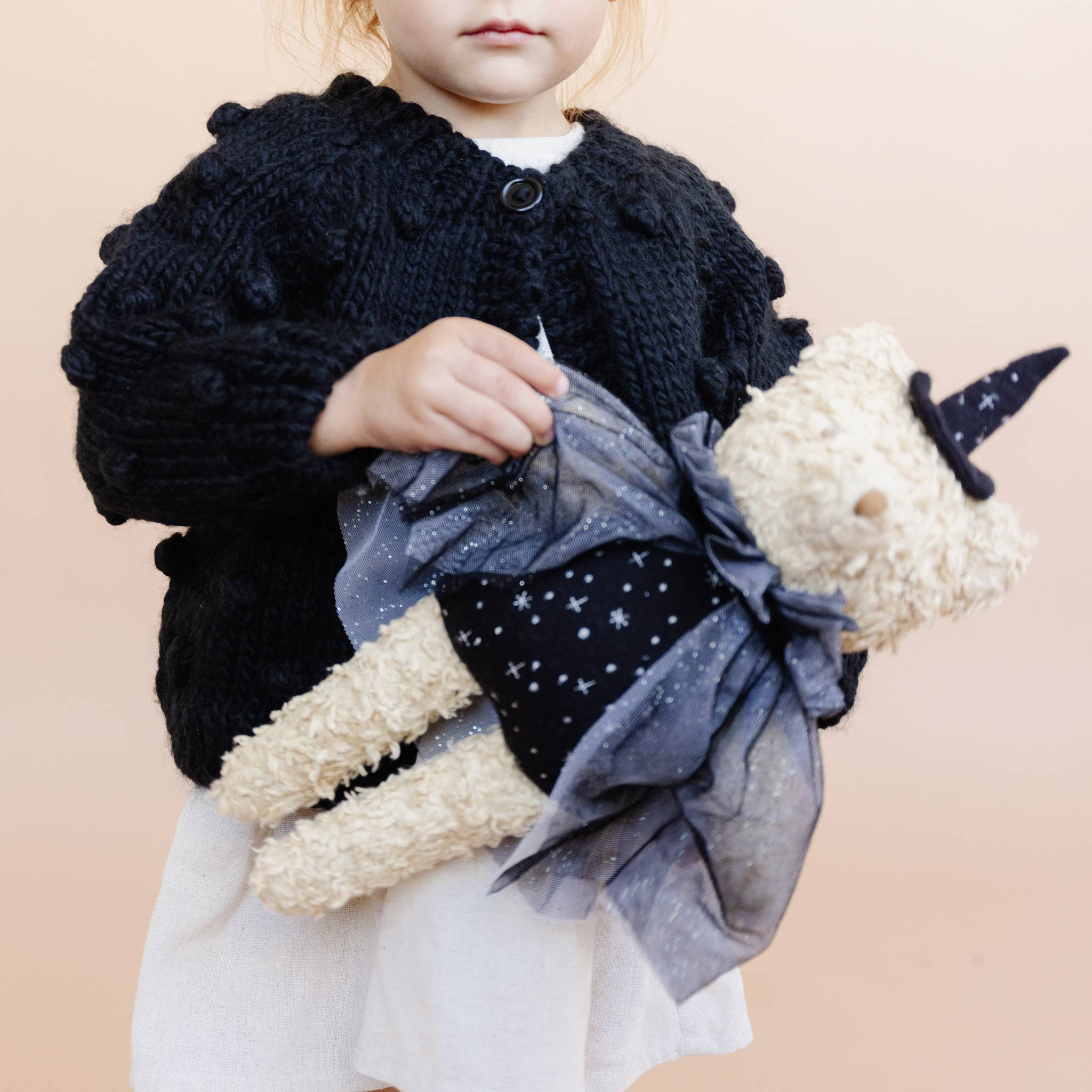 Popcorn Cardigan, Black Kids Baby Fall Halloween Holiday