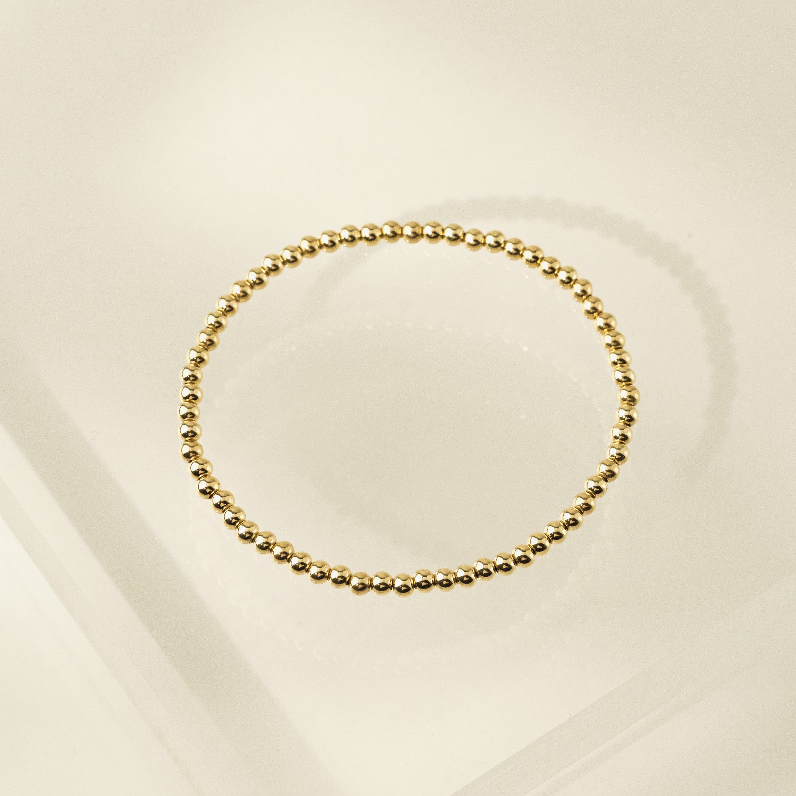 3mm gold-filled stretch bracelet