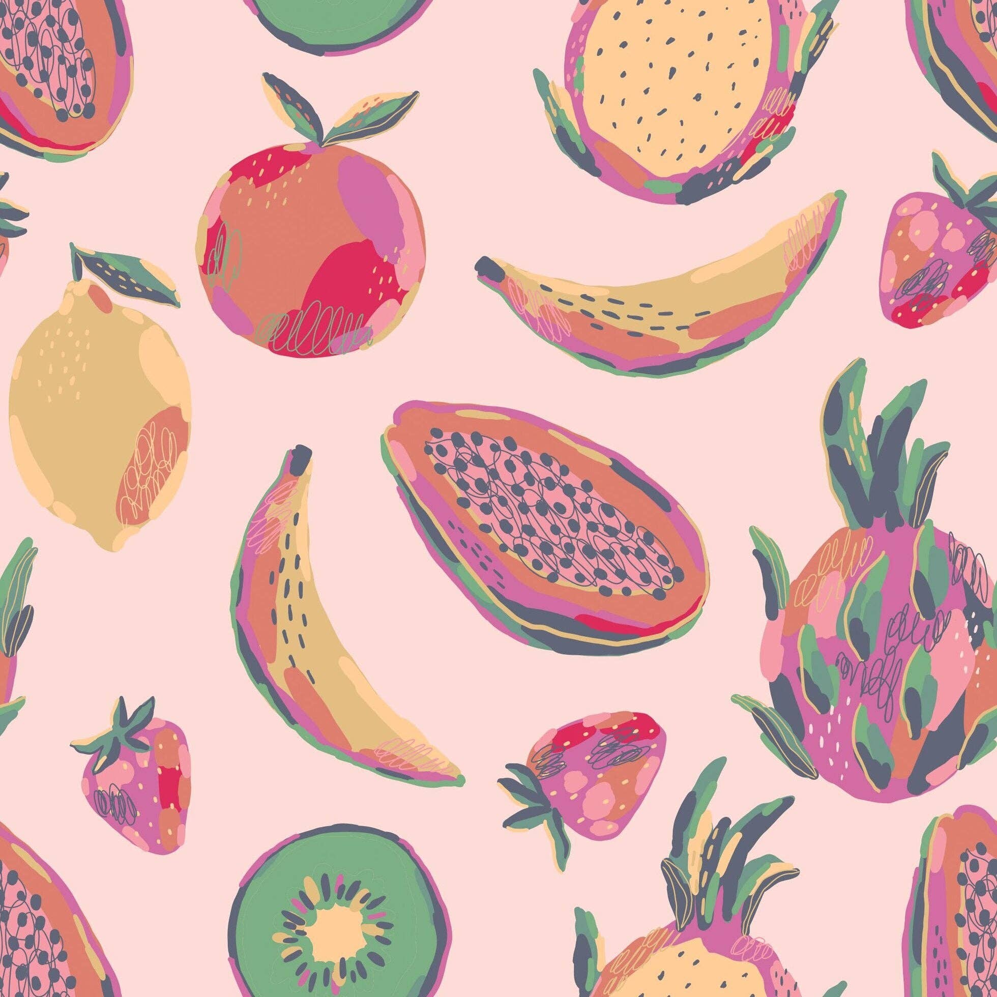 Ruffle Romper - Tropical Fruits