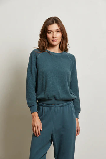 Ziggy, inside out cotton fleece shrunken crew