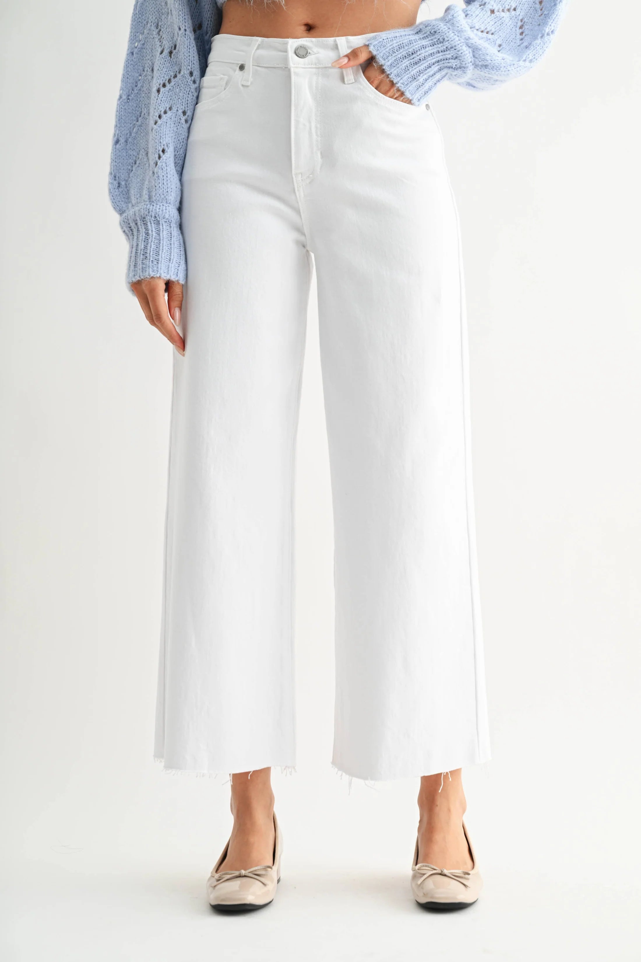 Paola A Line Scissor Hem Wide Leg