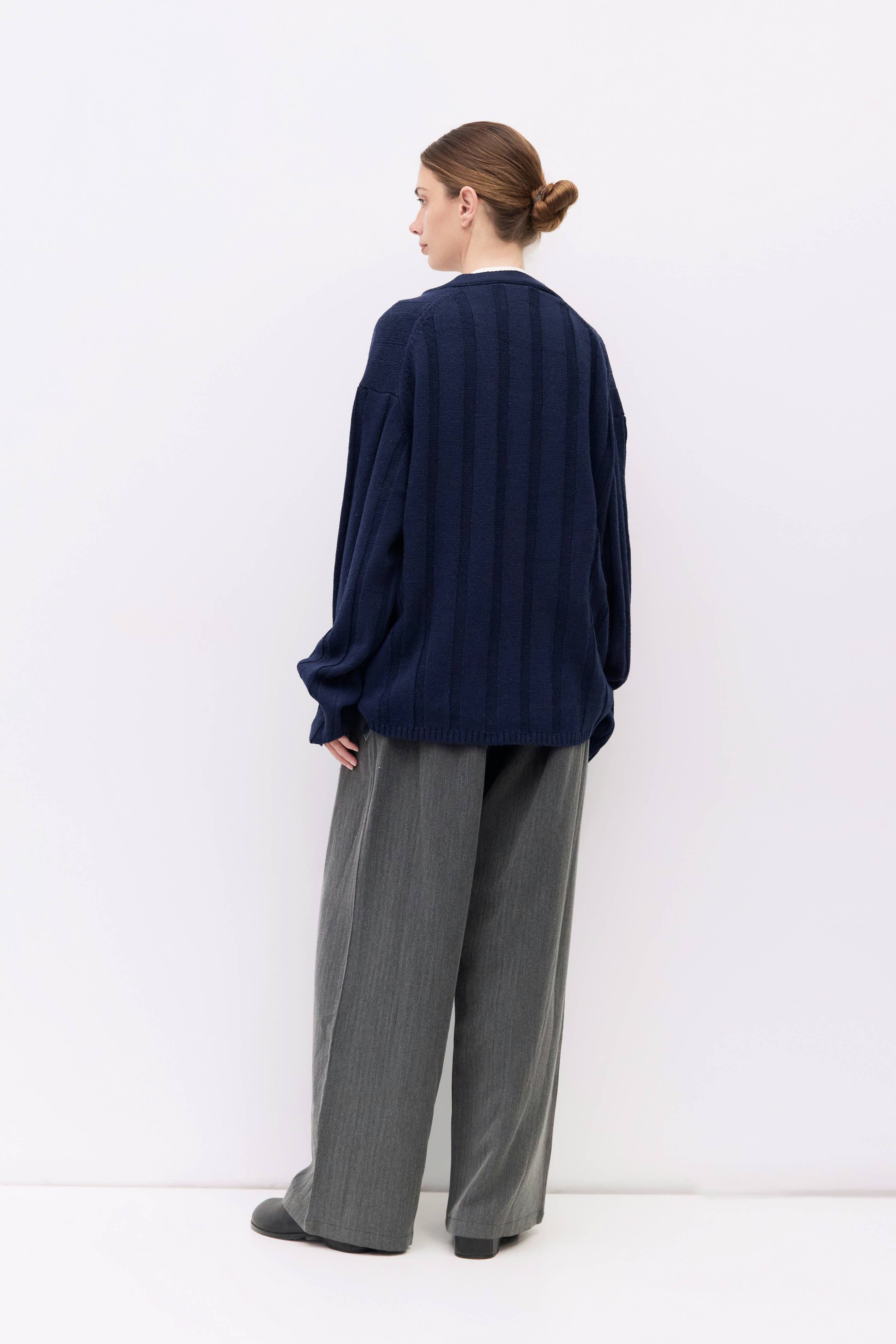 The Vaughn Cardigan | Thick Ribbed Knit Cardigan