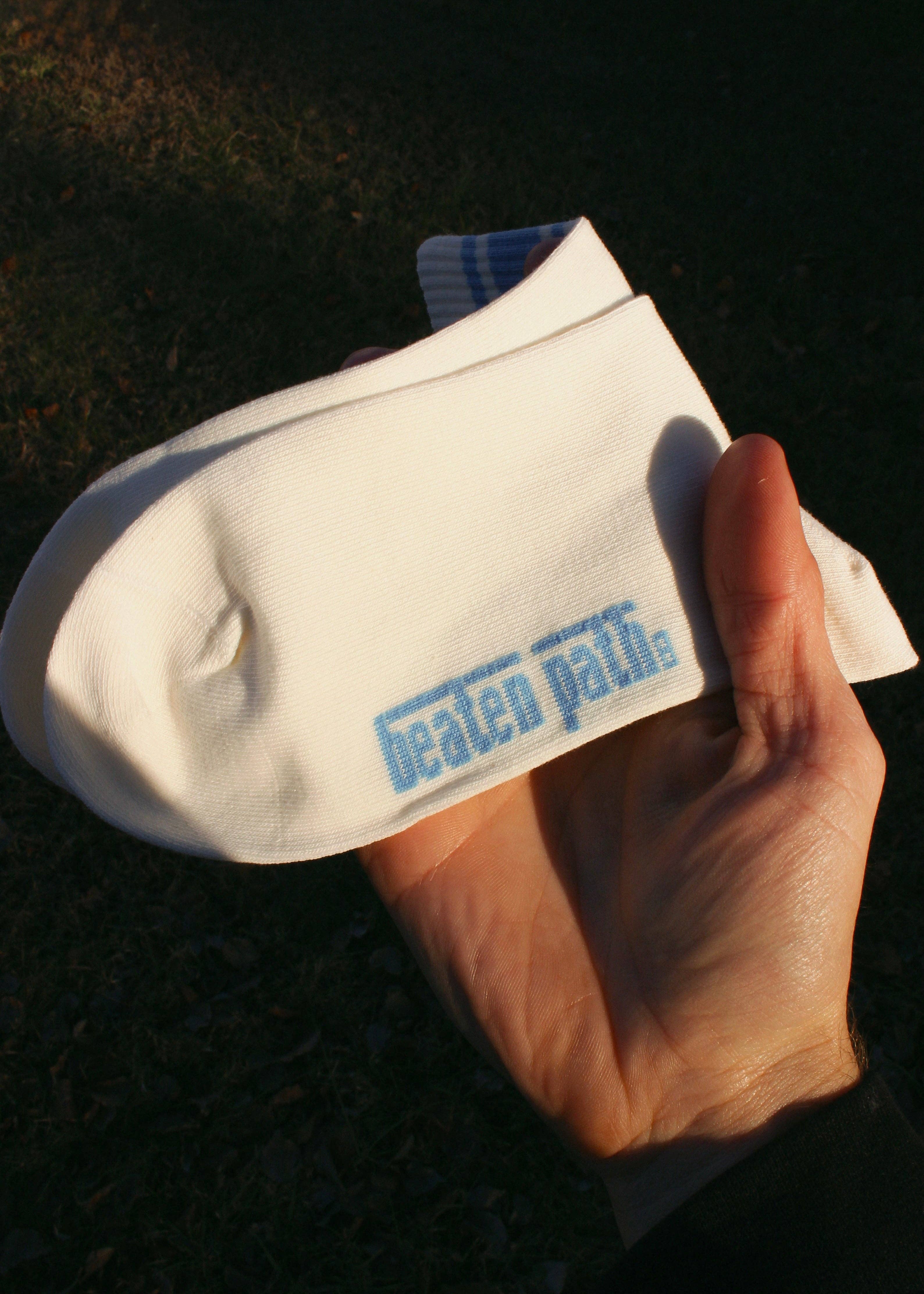 Blue crew stripe socks