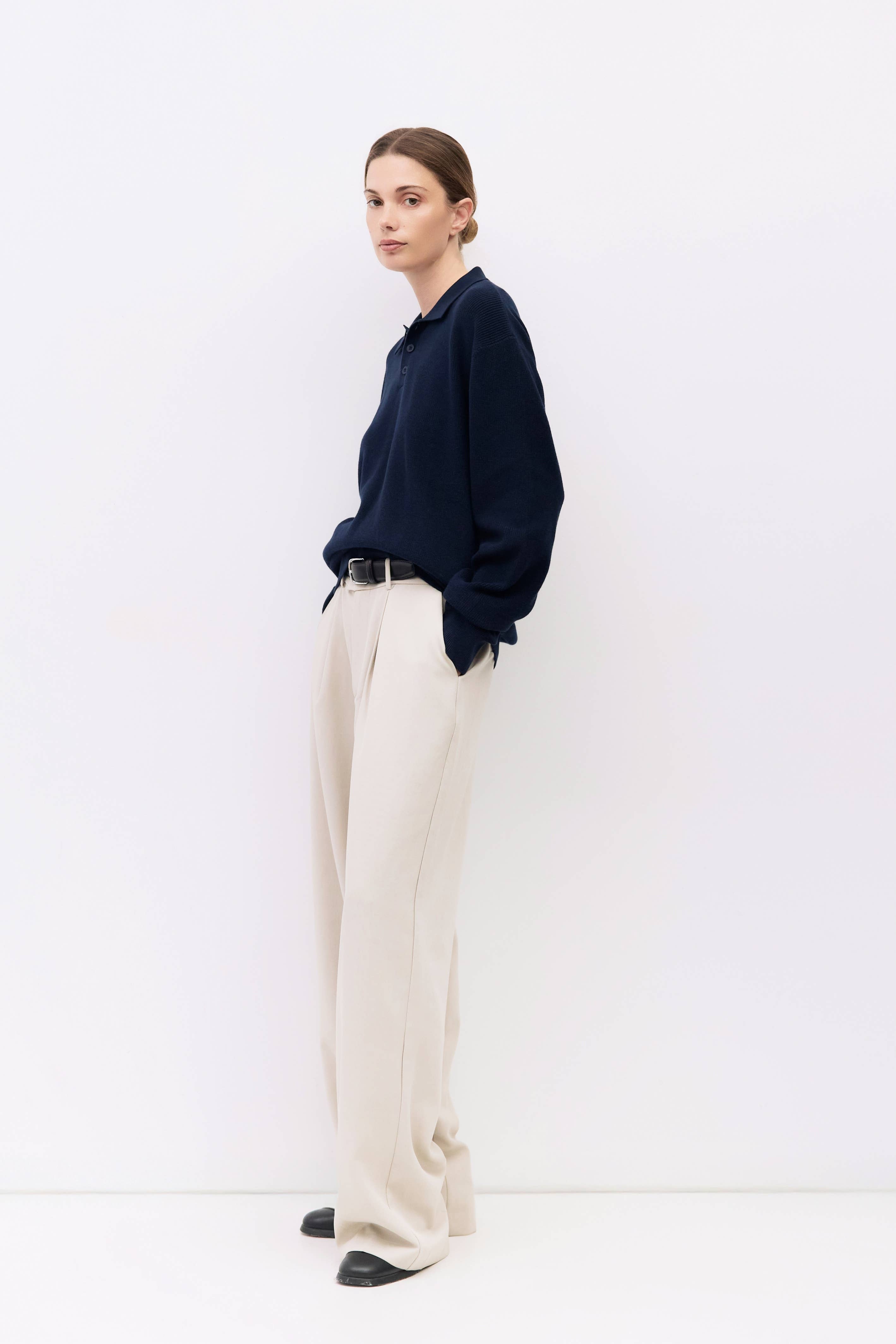 The Damien Sweater | Knit Polo Sweater Top