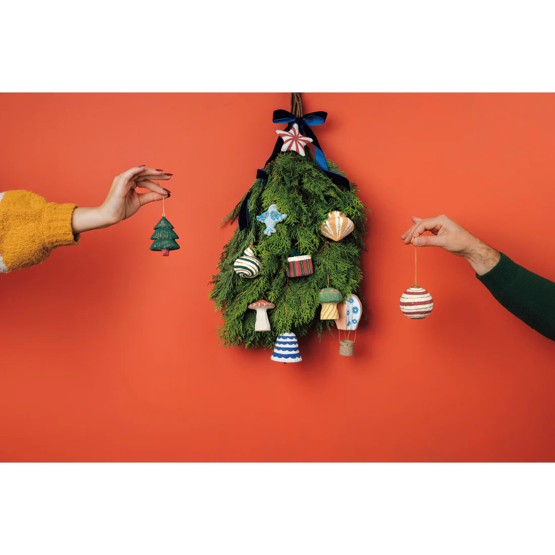 Yuletide Mache Christmas Tree Ornaments