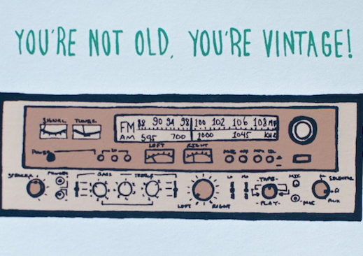 NOT OLD, VINTAGE GREETING CARD