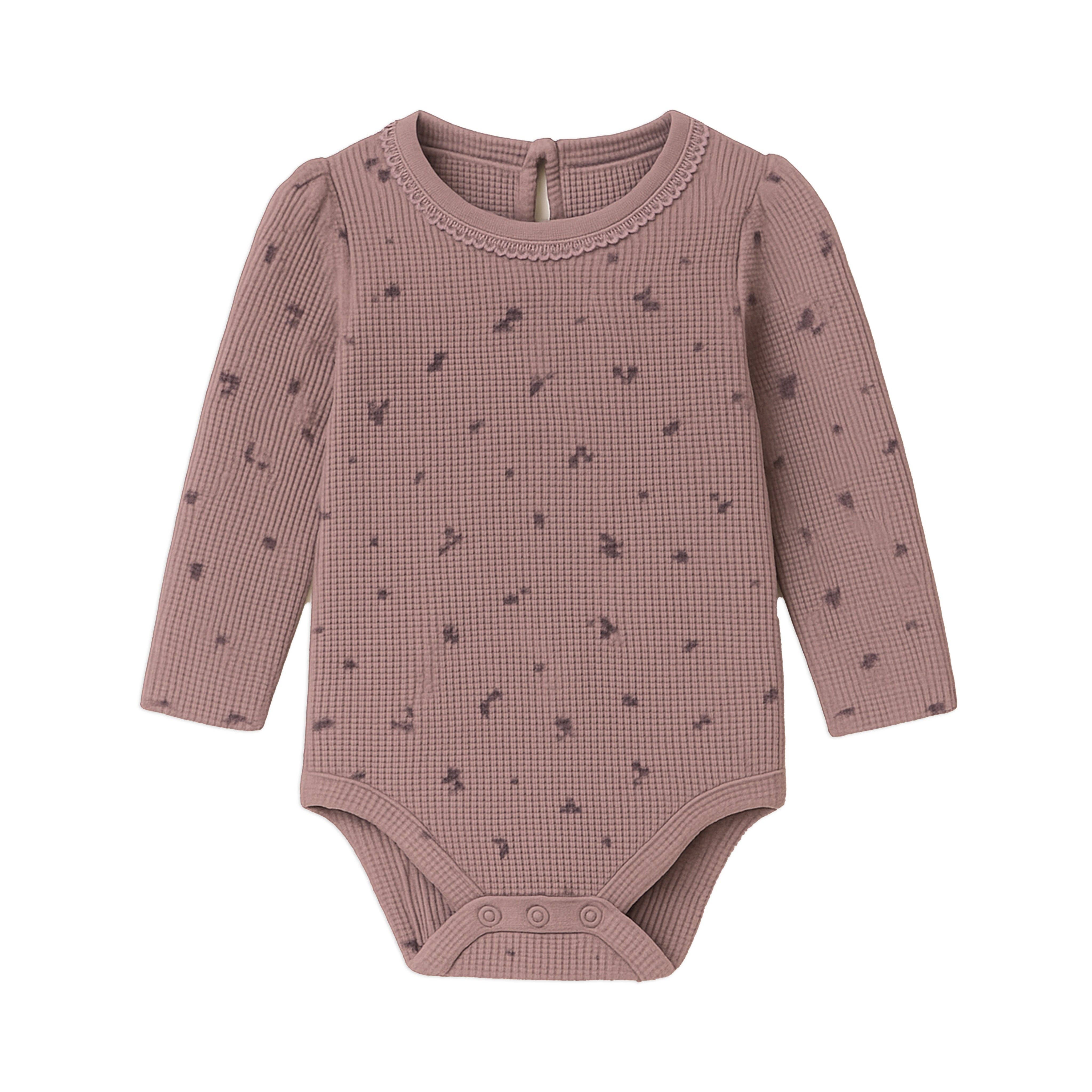 Langley Waffle Knit Lace Neckline Bodysuit