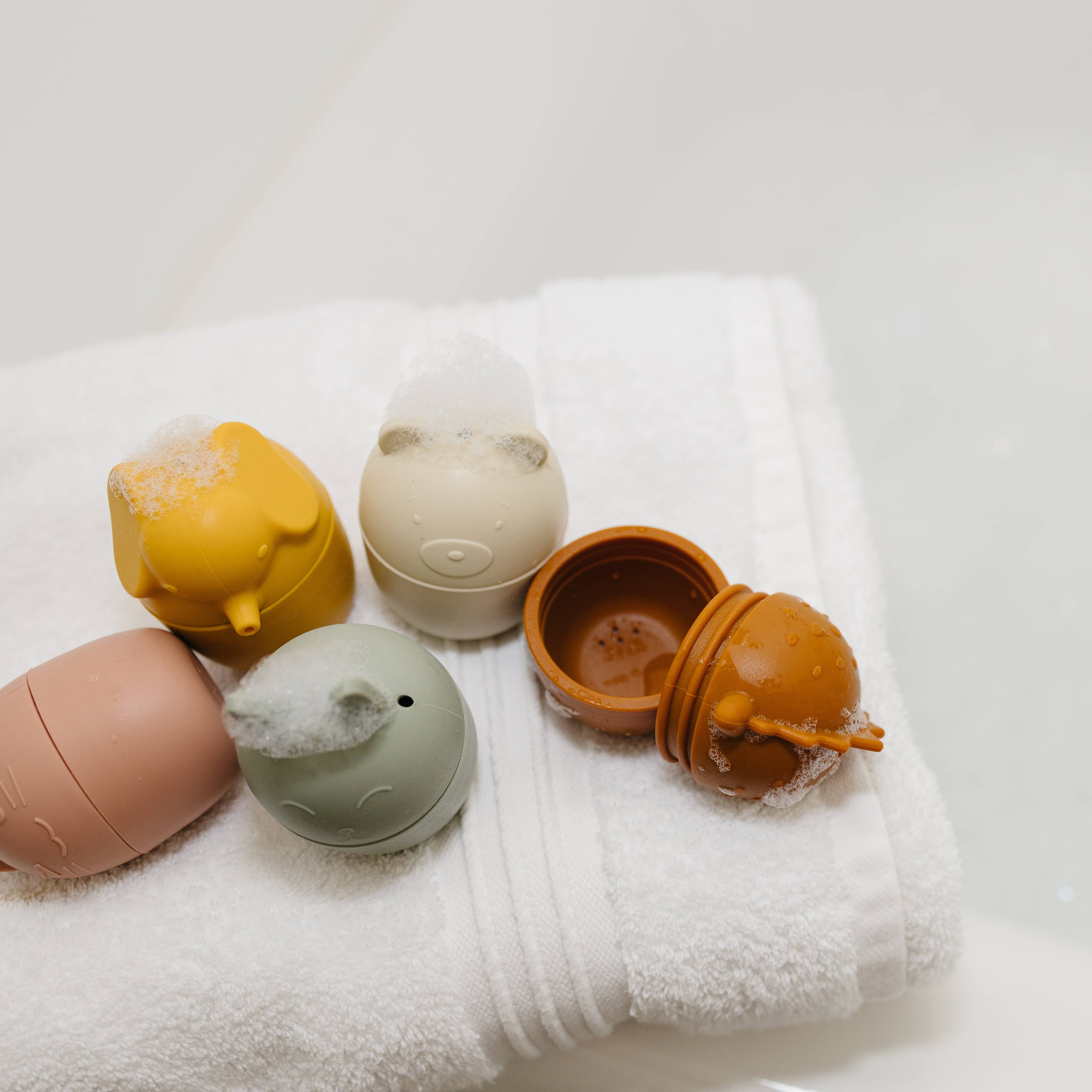 Animal Mold Free Silicone Bath Toy Set 