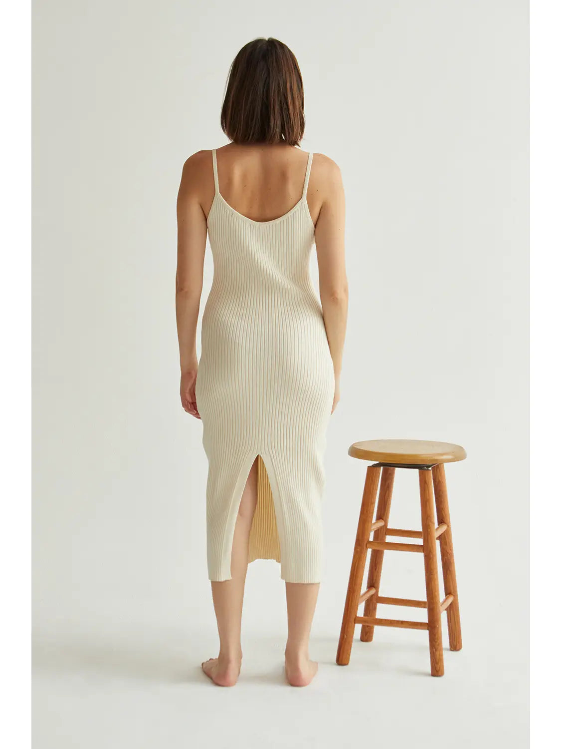 Avery Ribbed Tank Midi Dress