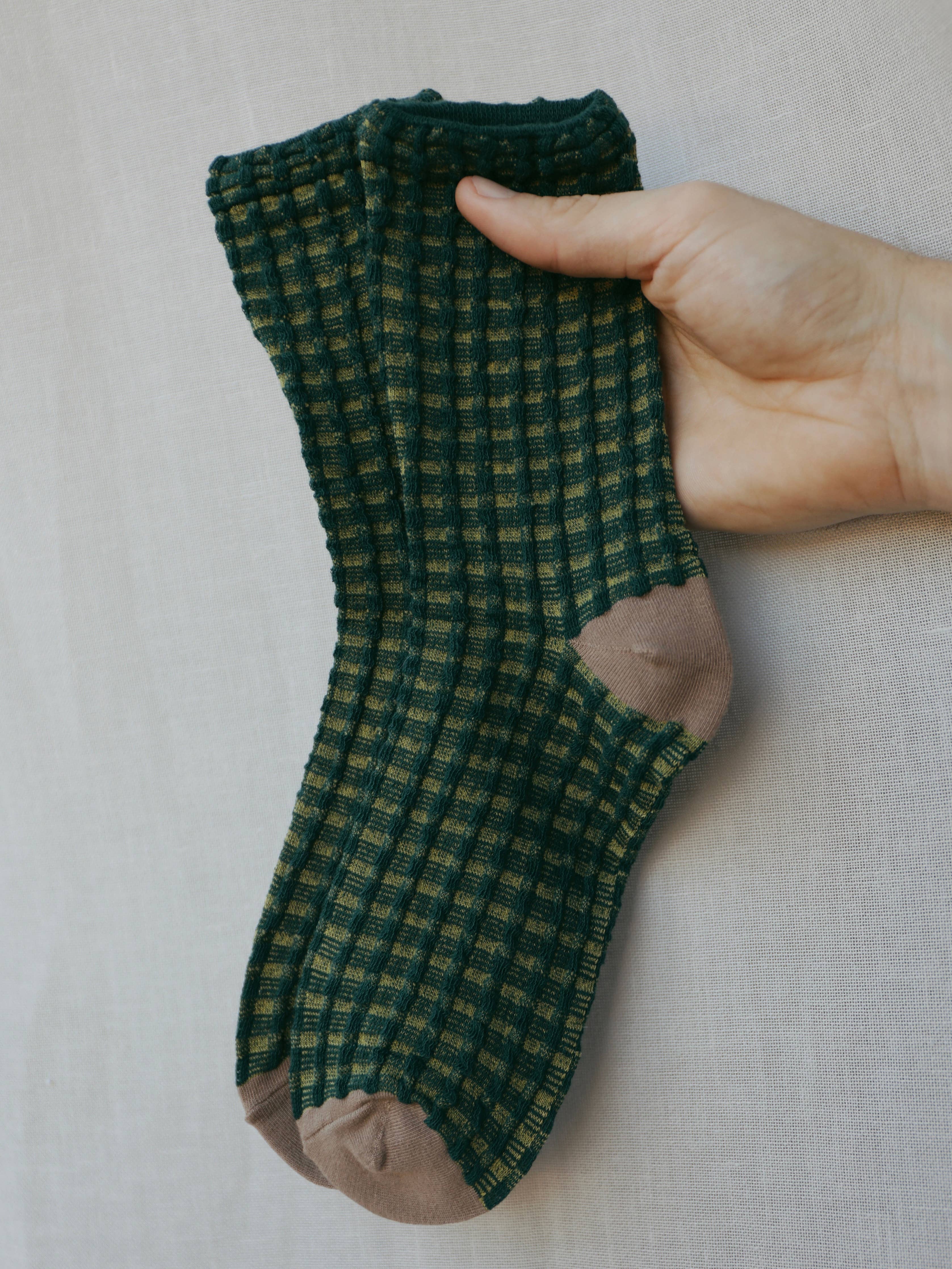 Jade vine knit socks