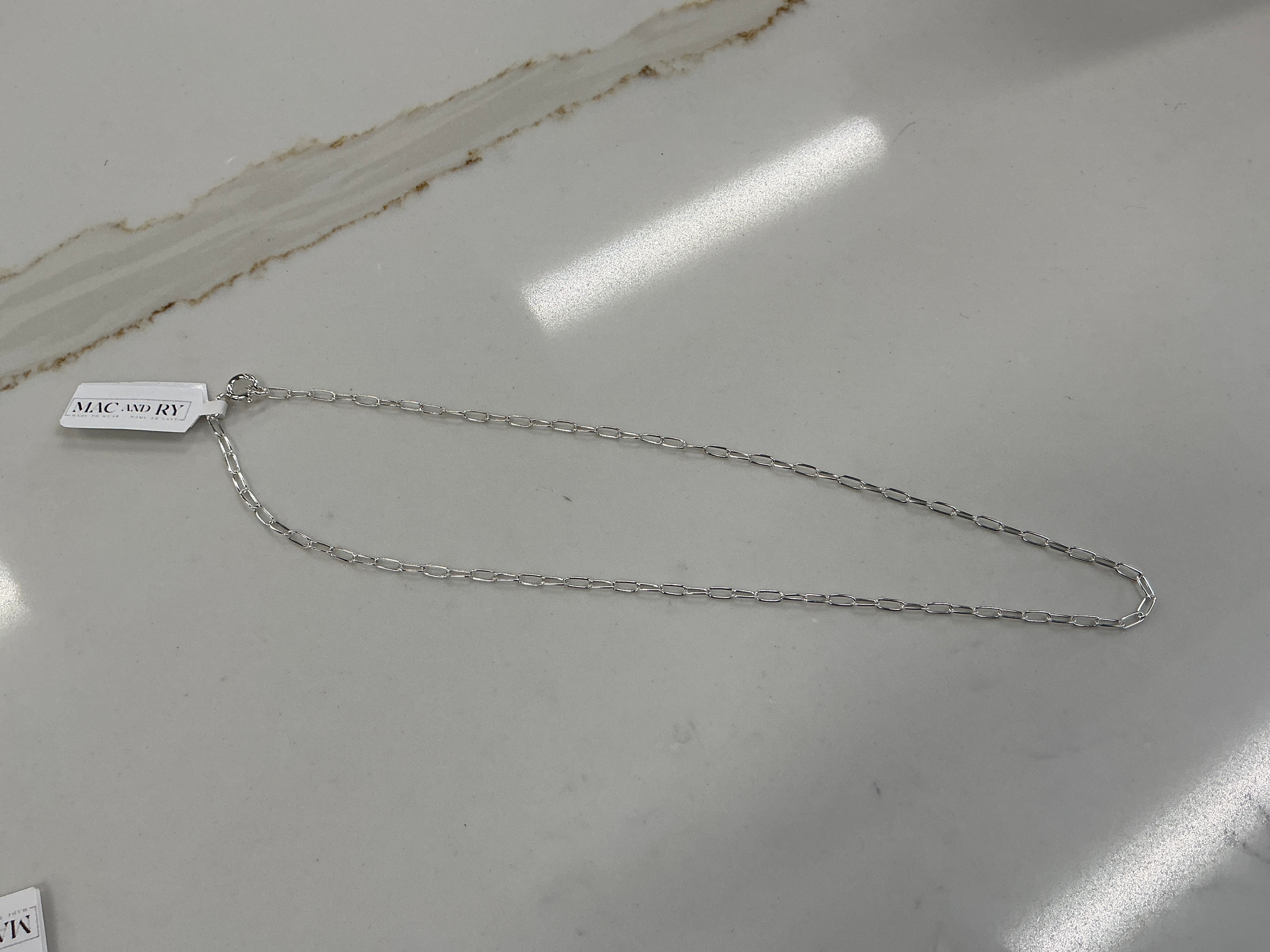 Sterling Silver & Short Link Chain