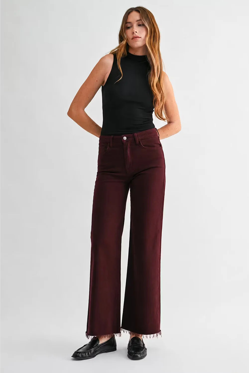 Paola A Line Scissor Hem Wide Leg