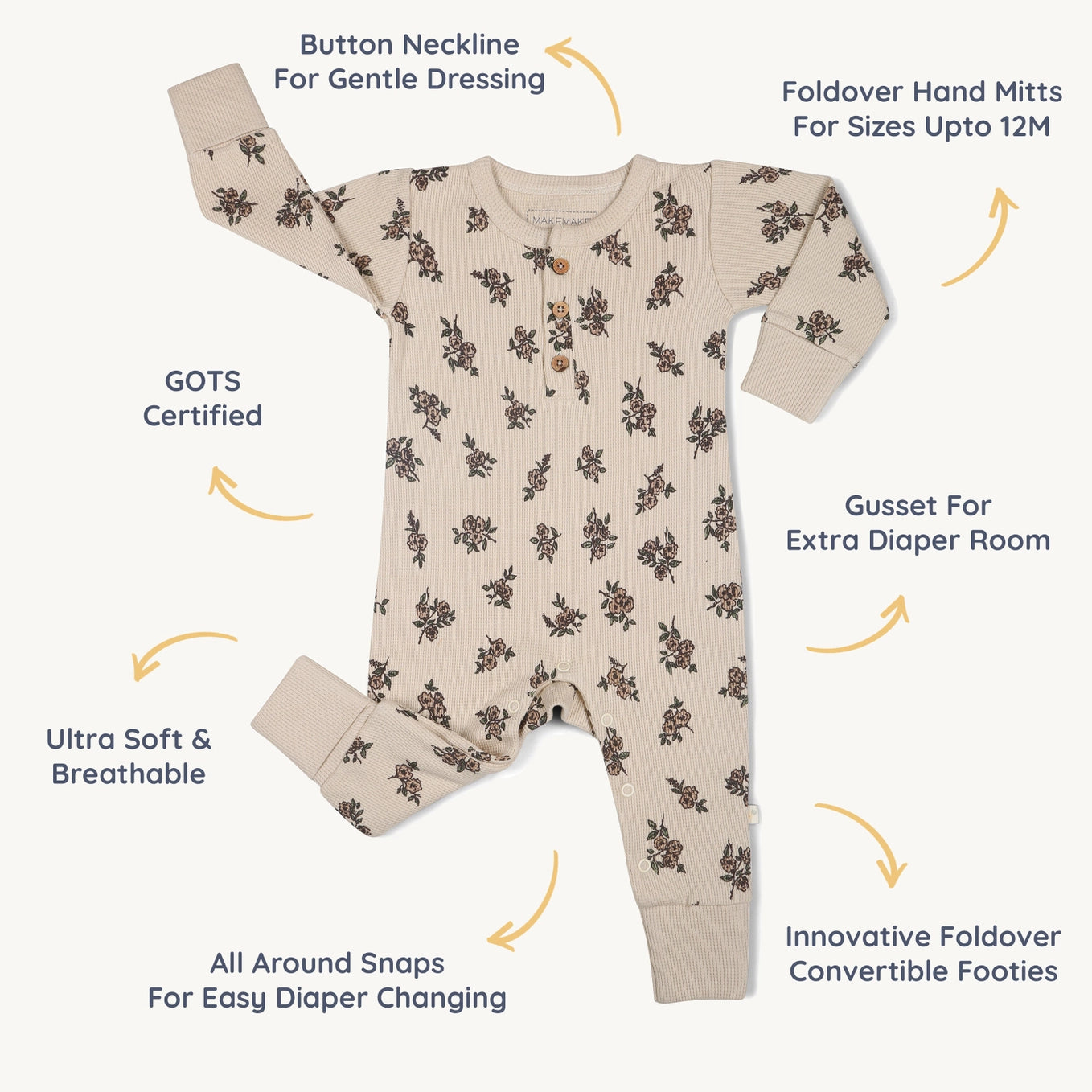 Organic 2-Way Zip Romper
