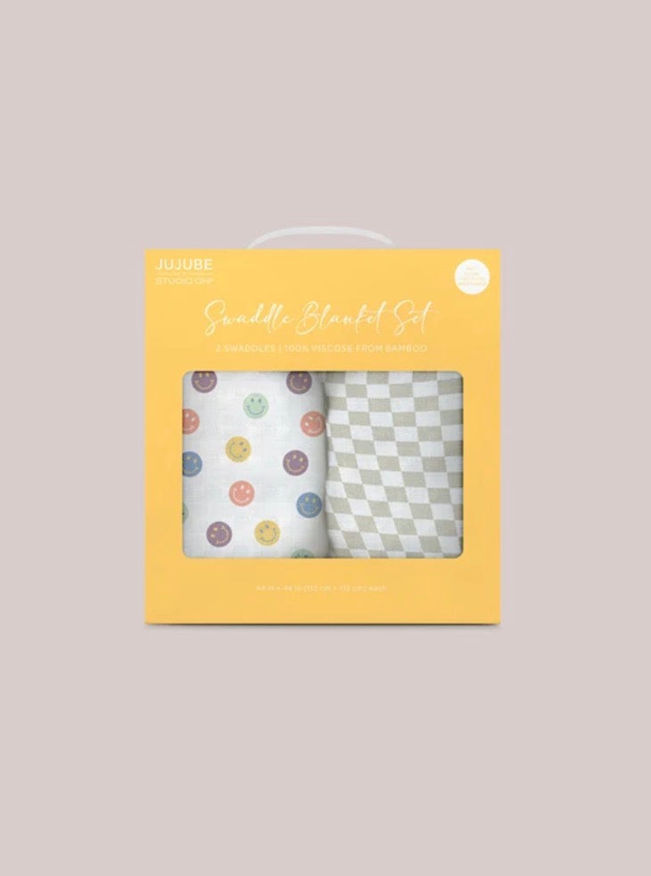 2-Pack Square Swaddle Blanket Set