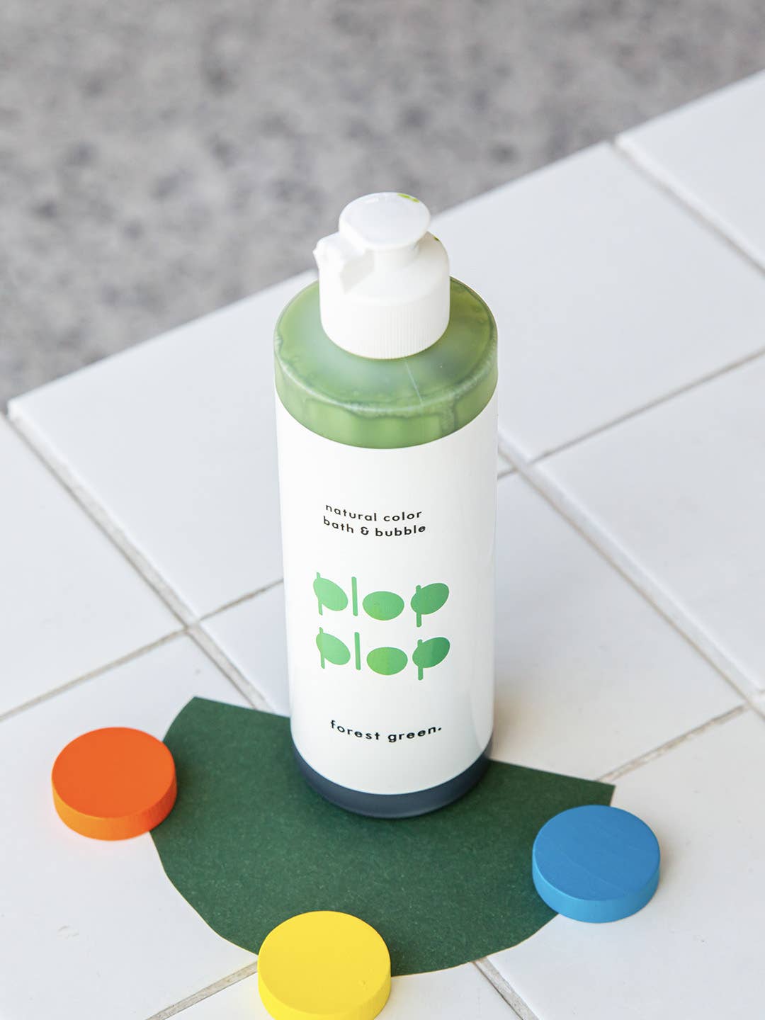 Plop Plop Natural Color Bubble Bath - Forest Green (230g)