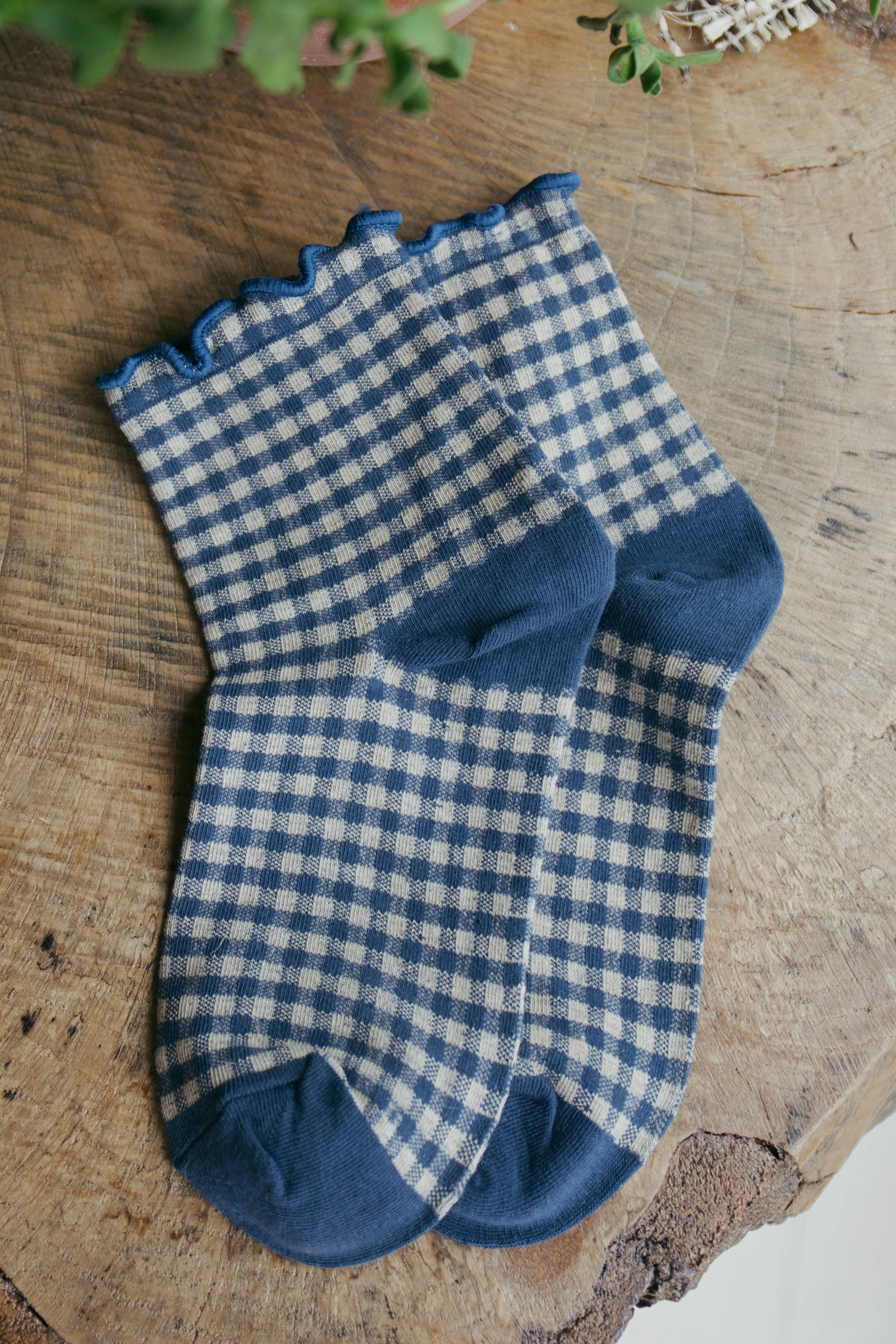 Seaside gingham socks