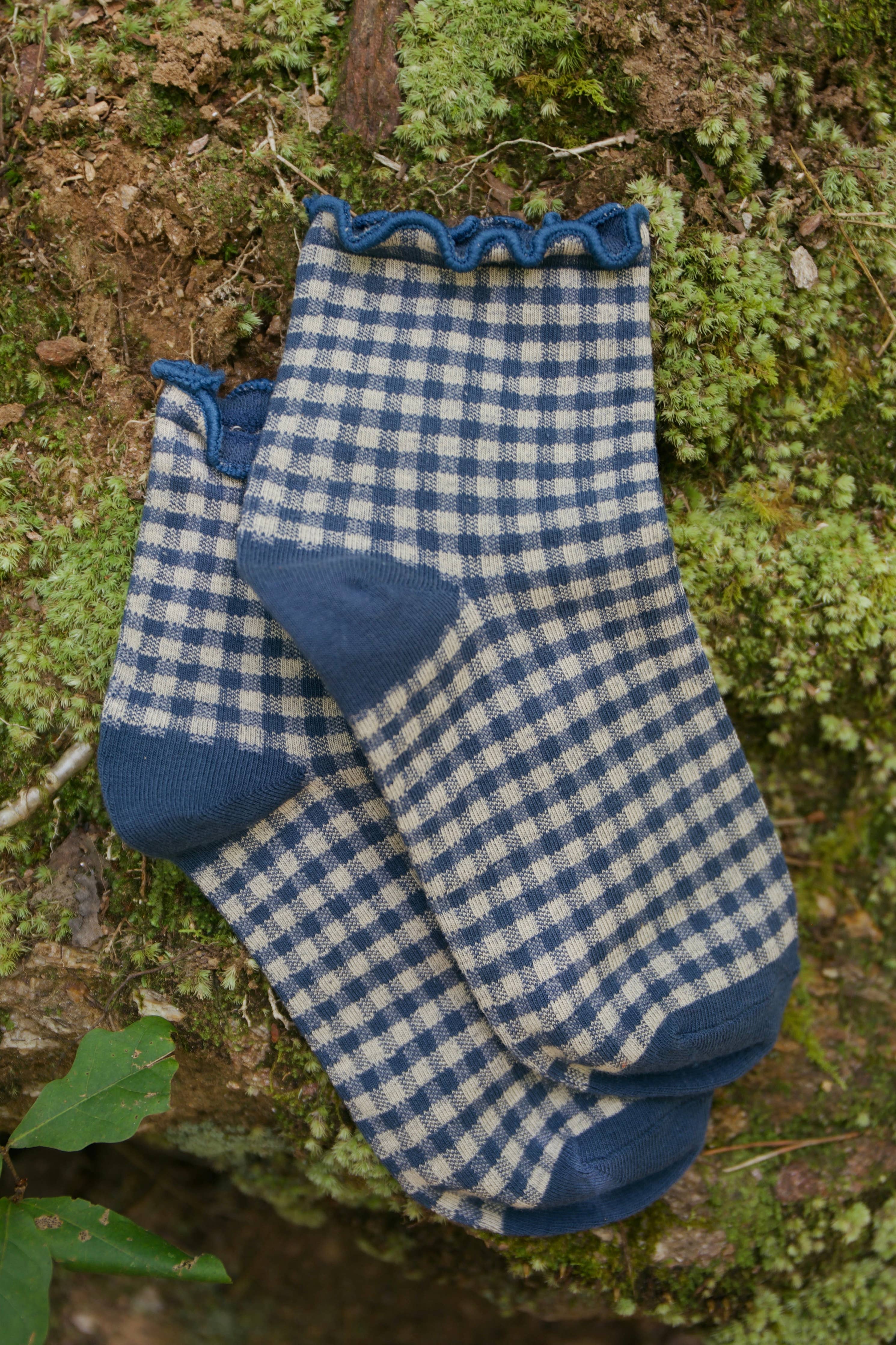 Seaside gingham socks