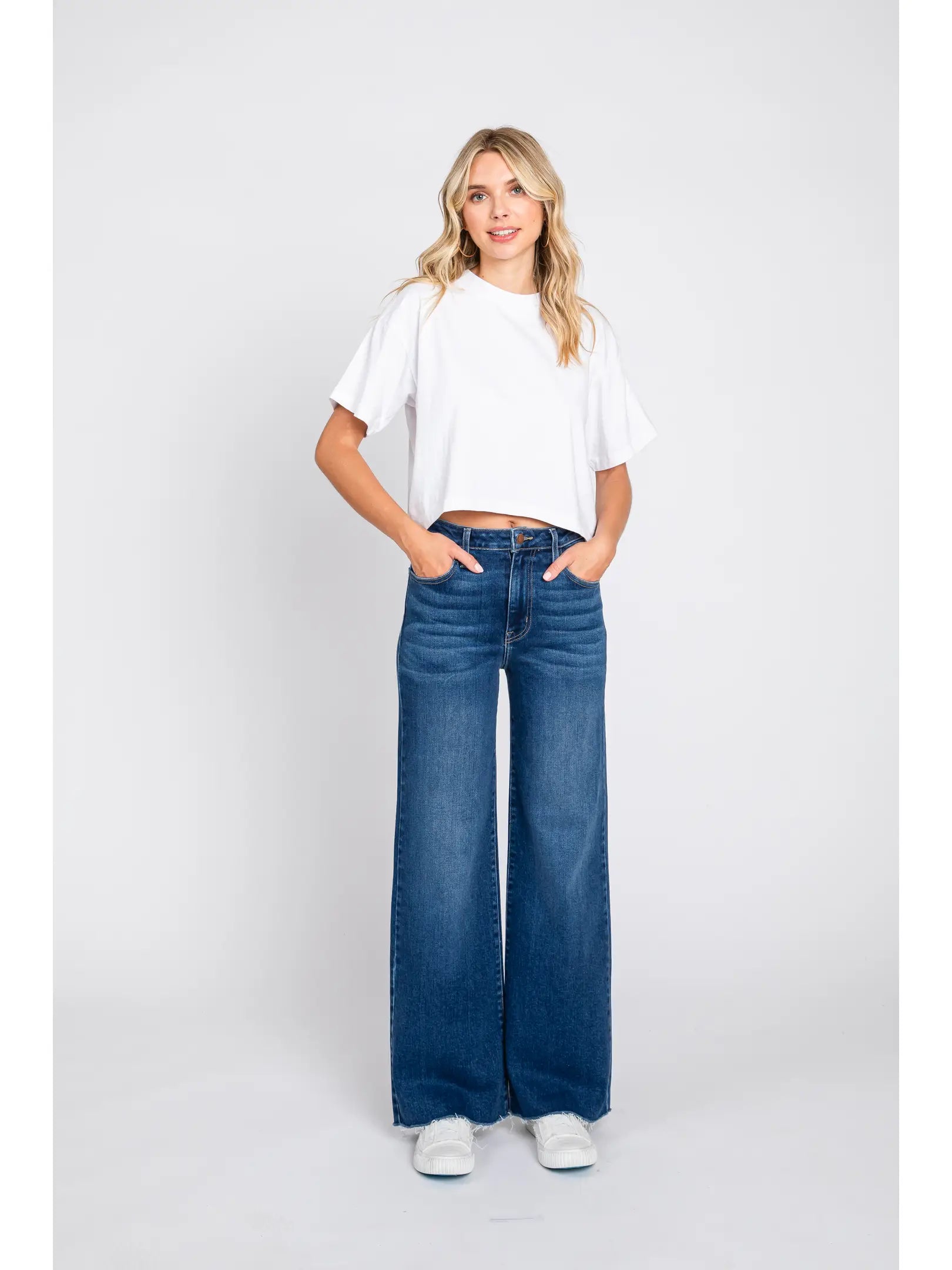 Paola A Line Scissor Hem Wide Leg