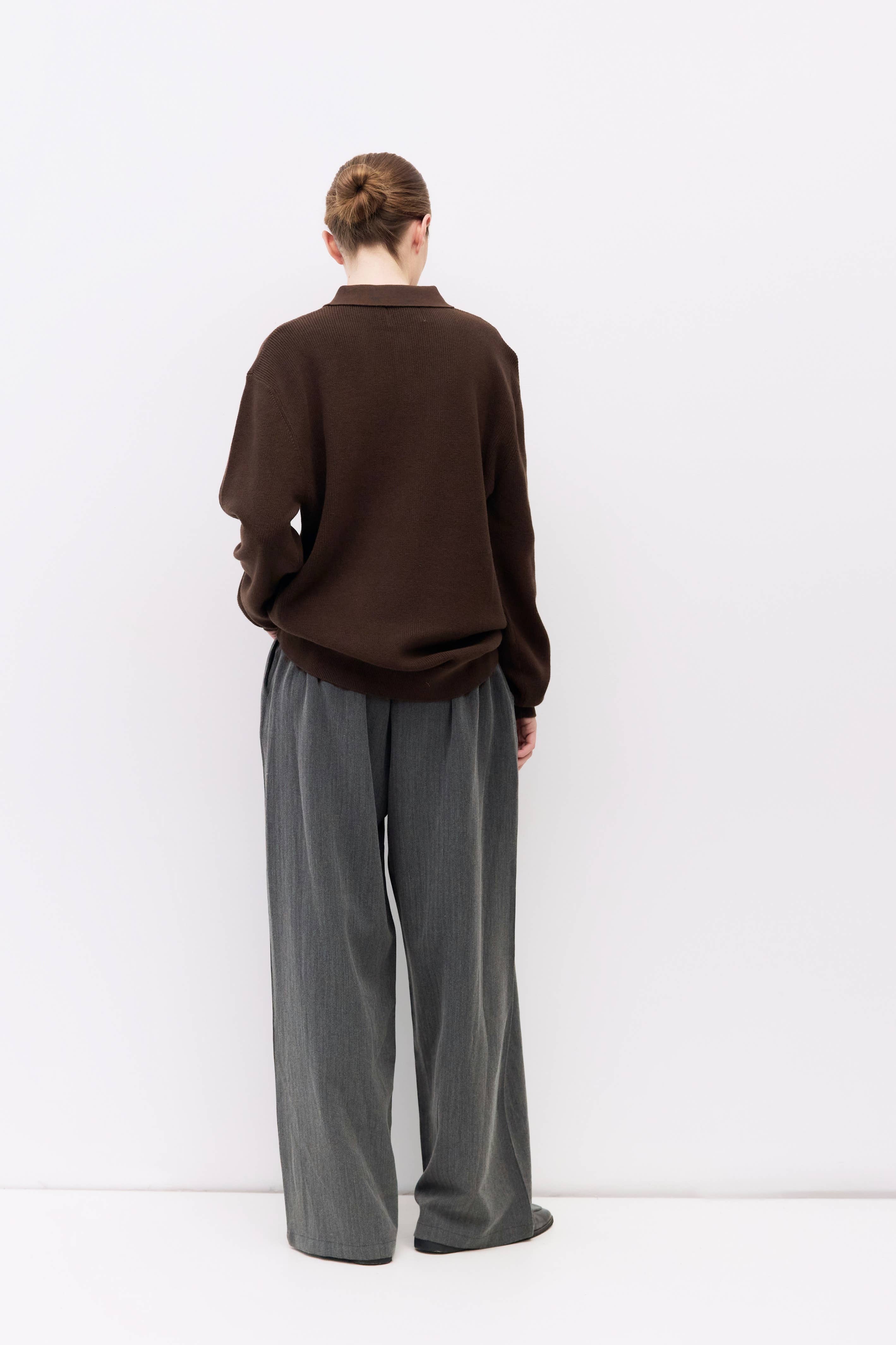 The Damien Sweater | Knit Polo Sweater Top