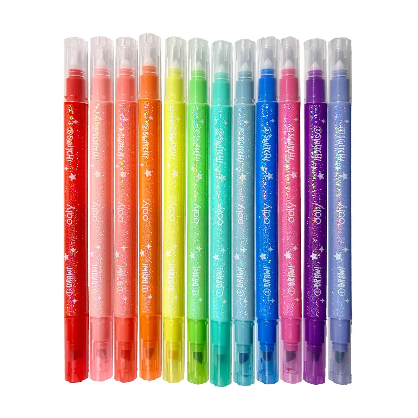 Switch-eroo! Sparkle Glittery Color- Changing Markers (set 12)