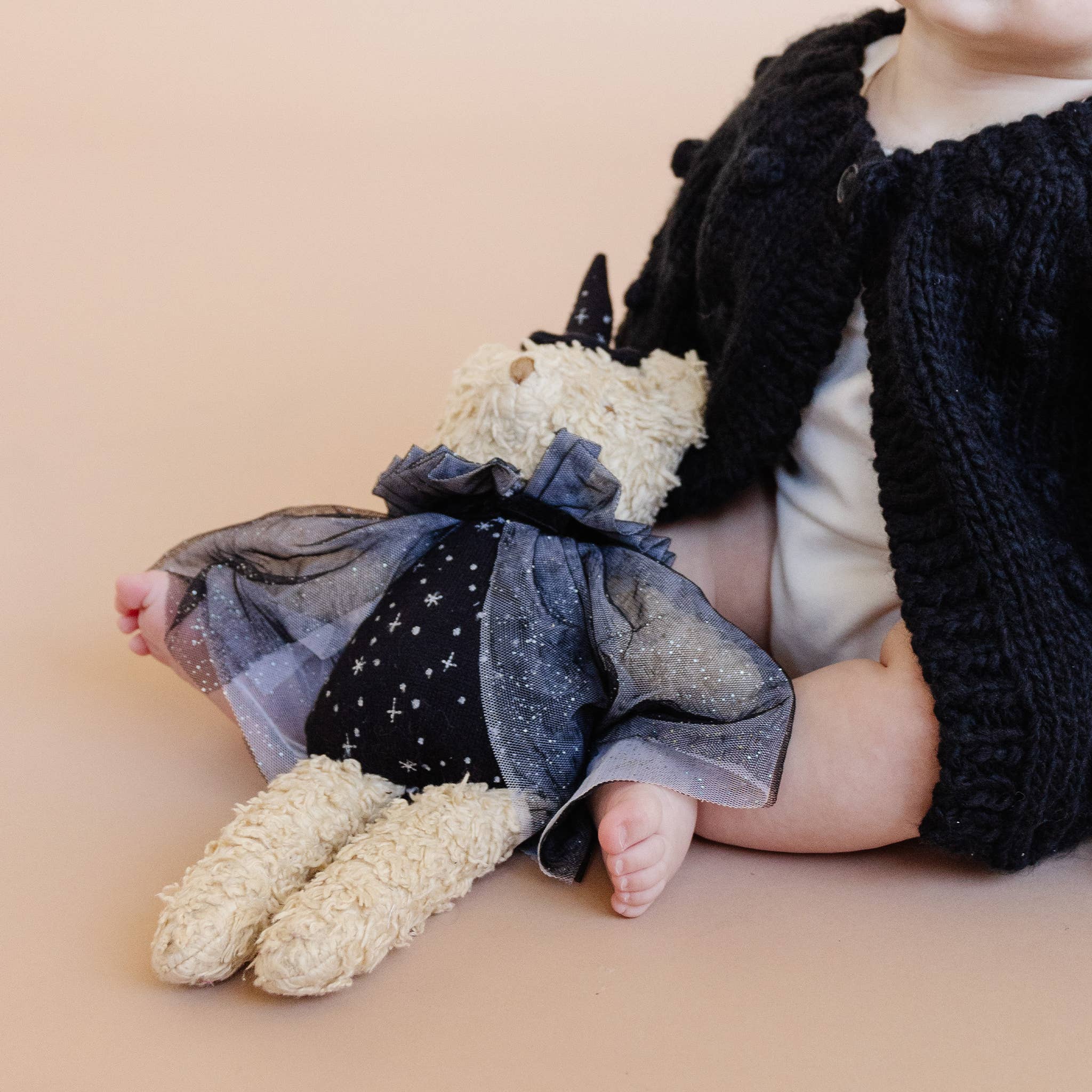 Popcorn Cardigan, Black Kids Baby Fall Halloween Holiday