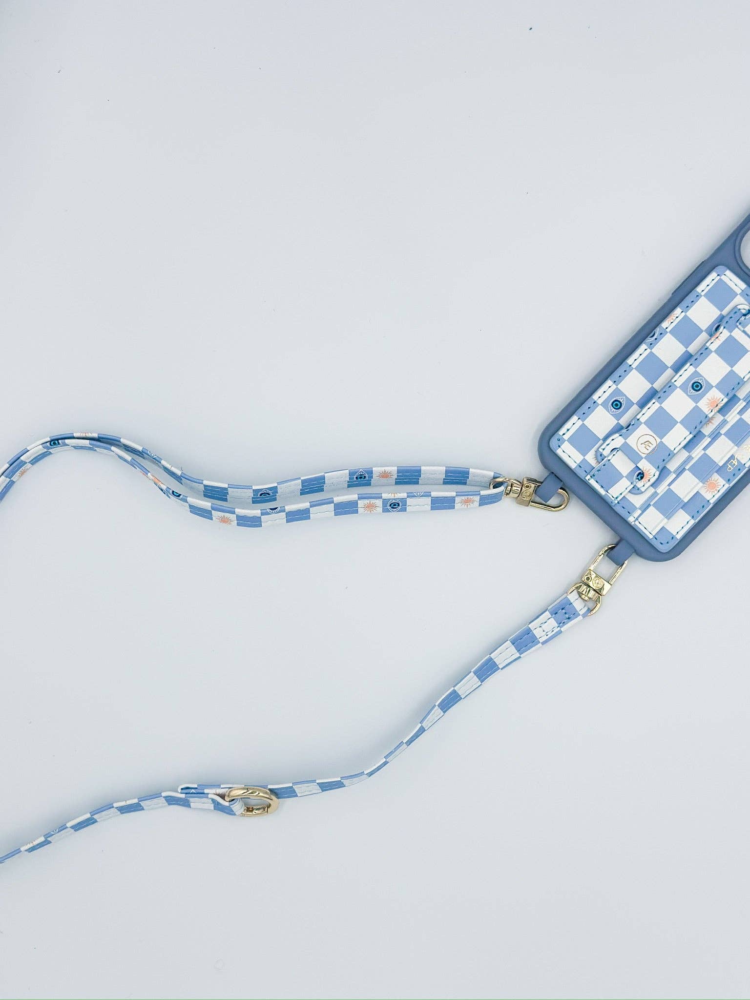Evil Eye Checkered Phone Wallet (RFID)