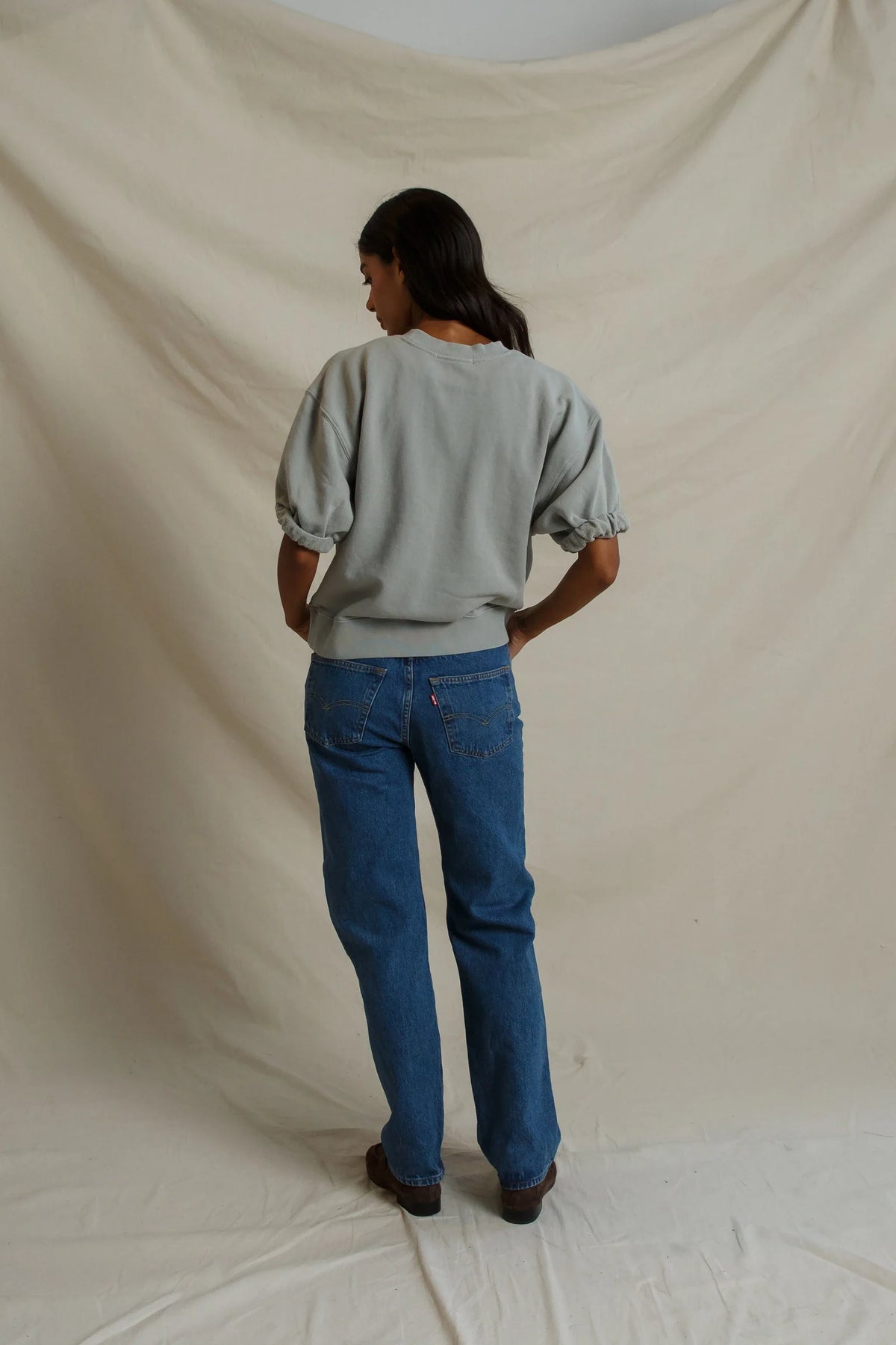 Rebecca, rolled crew neck