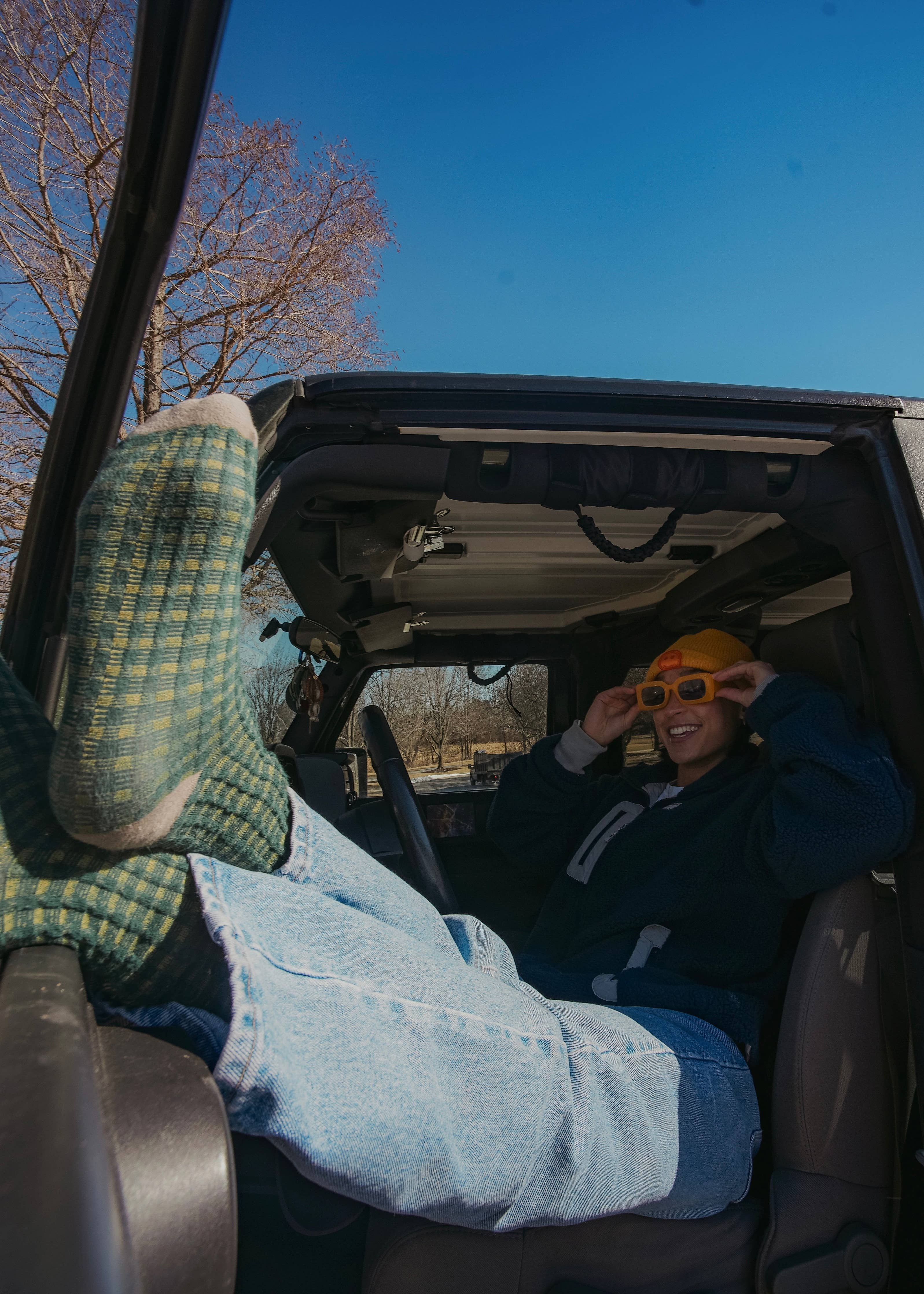 Jade vine knit socks